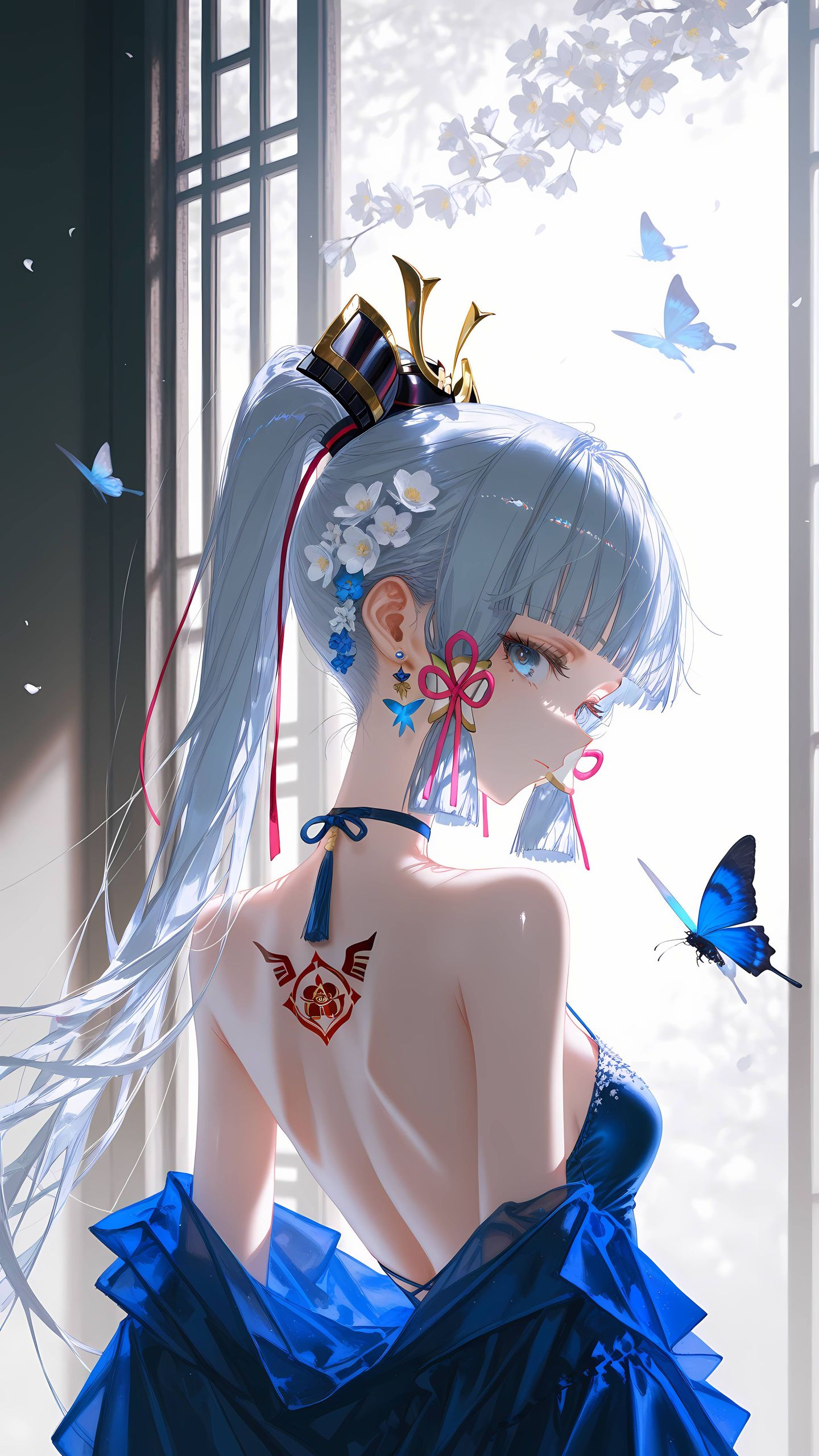原神壁纸美图。神里绫华高清壁纸 手机壁纸 二次元游戏角色,第4张