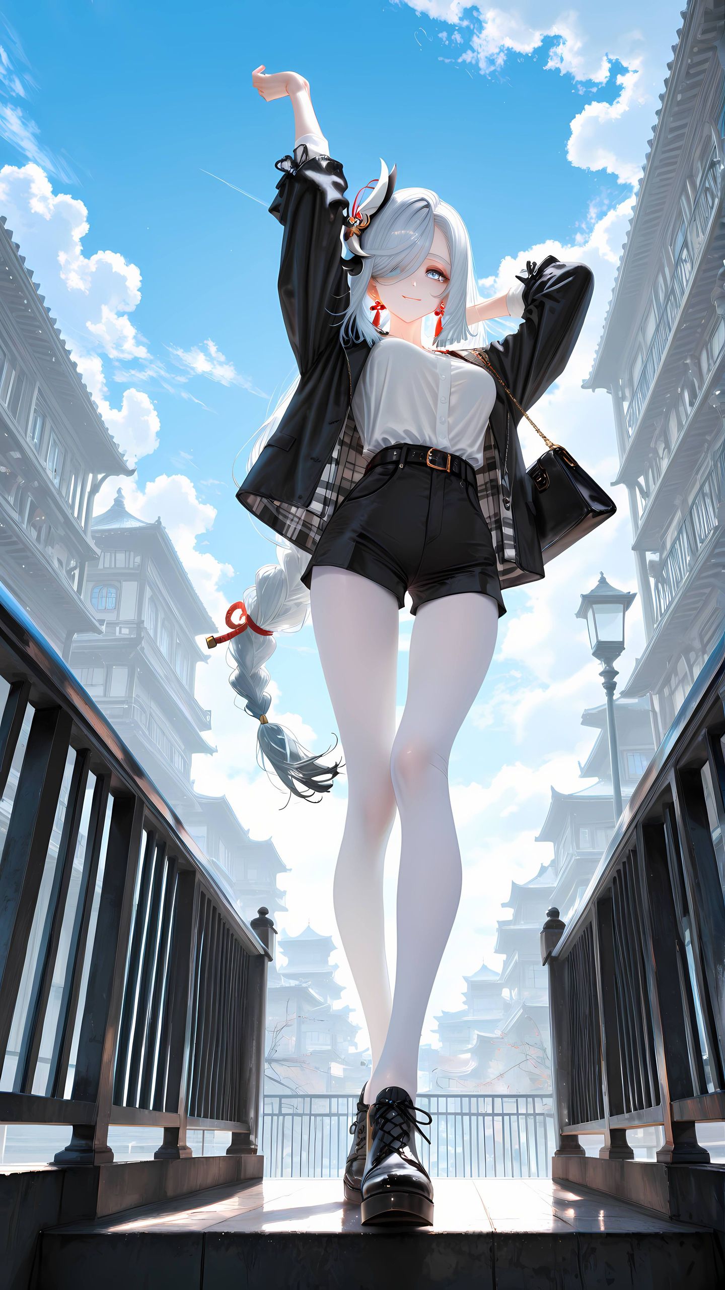 原神游戏角色壁纸 手机高清壁纸 丝袜白丝 大长腿美女,第1张
