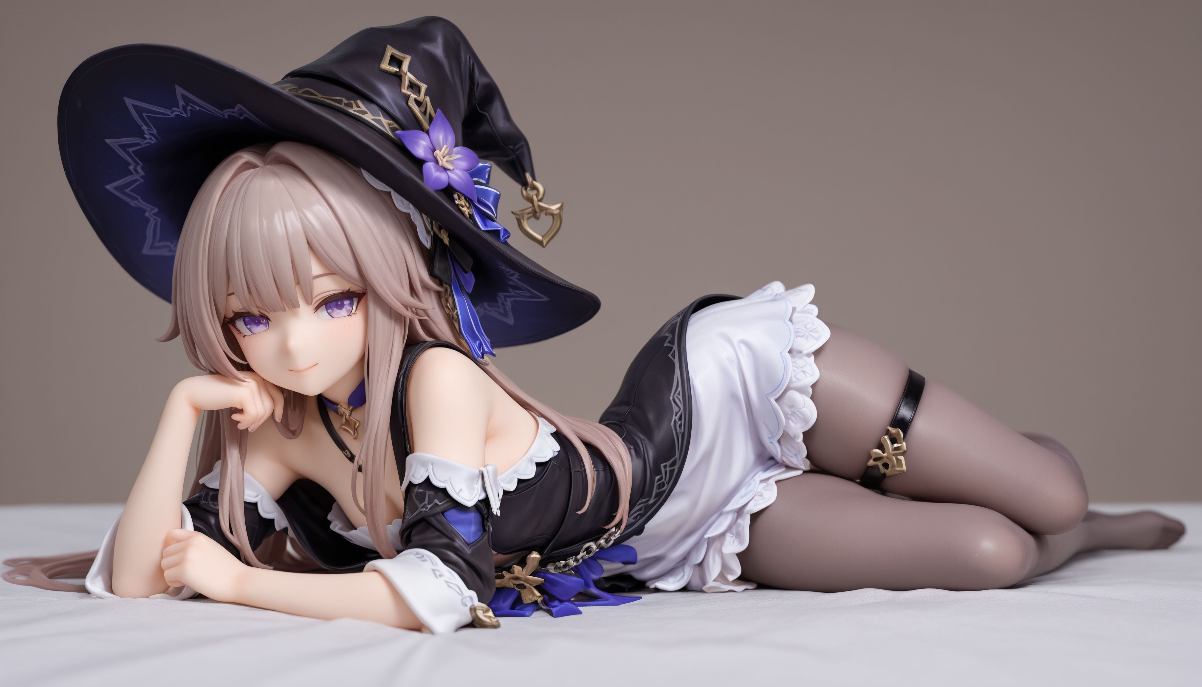 小黑塔壁纸 二次元游戏AI手办 崩坏星穹铁道 黑丝丝袜 电脑桌面高清壁纸,第1张