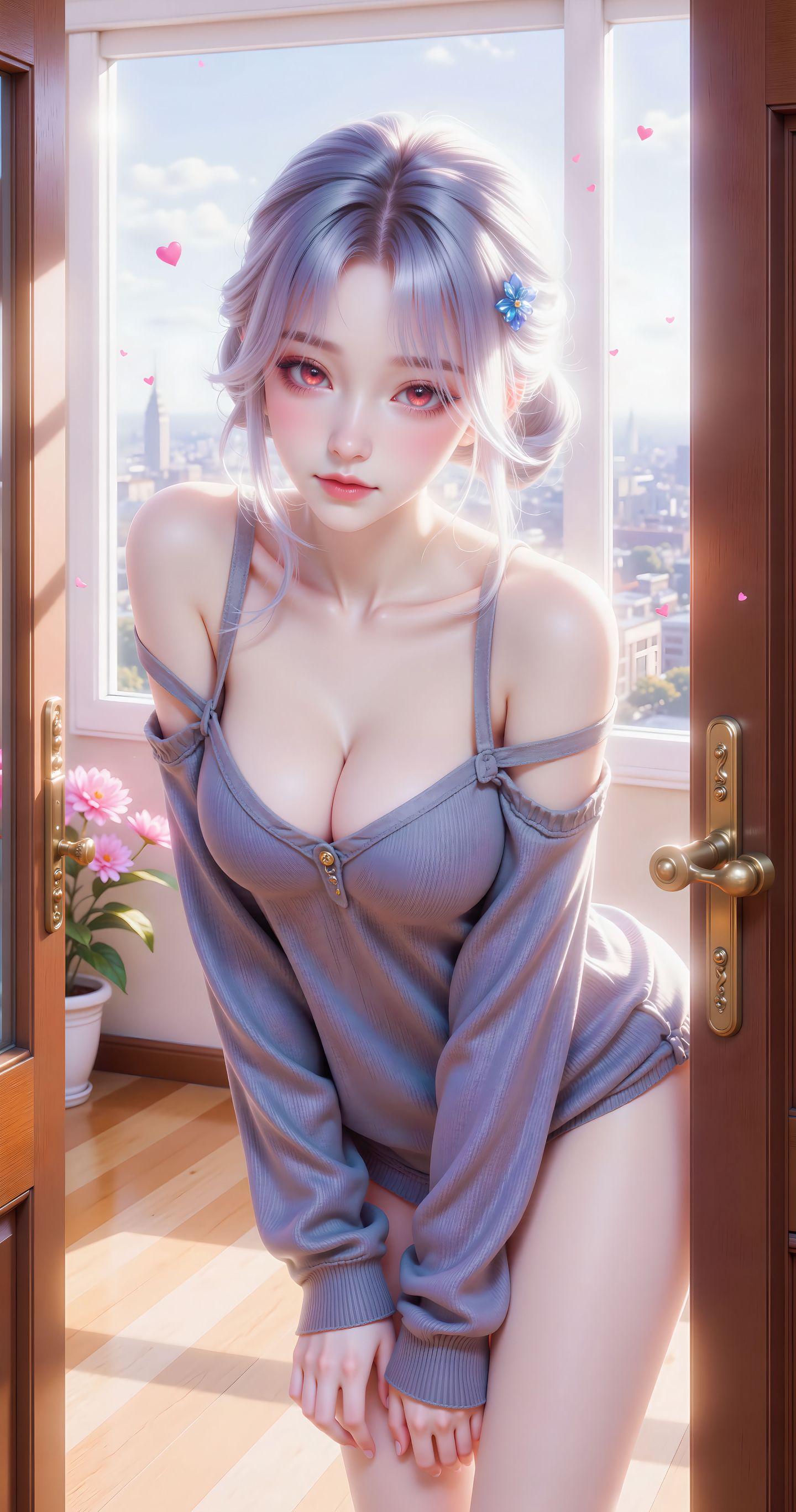 超清手机壁纸 居家大长腿美女 这你受得了？,第1张