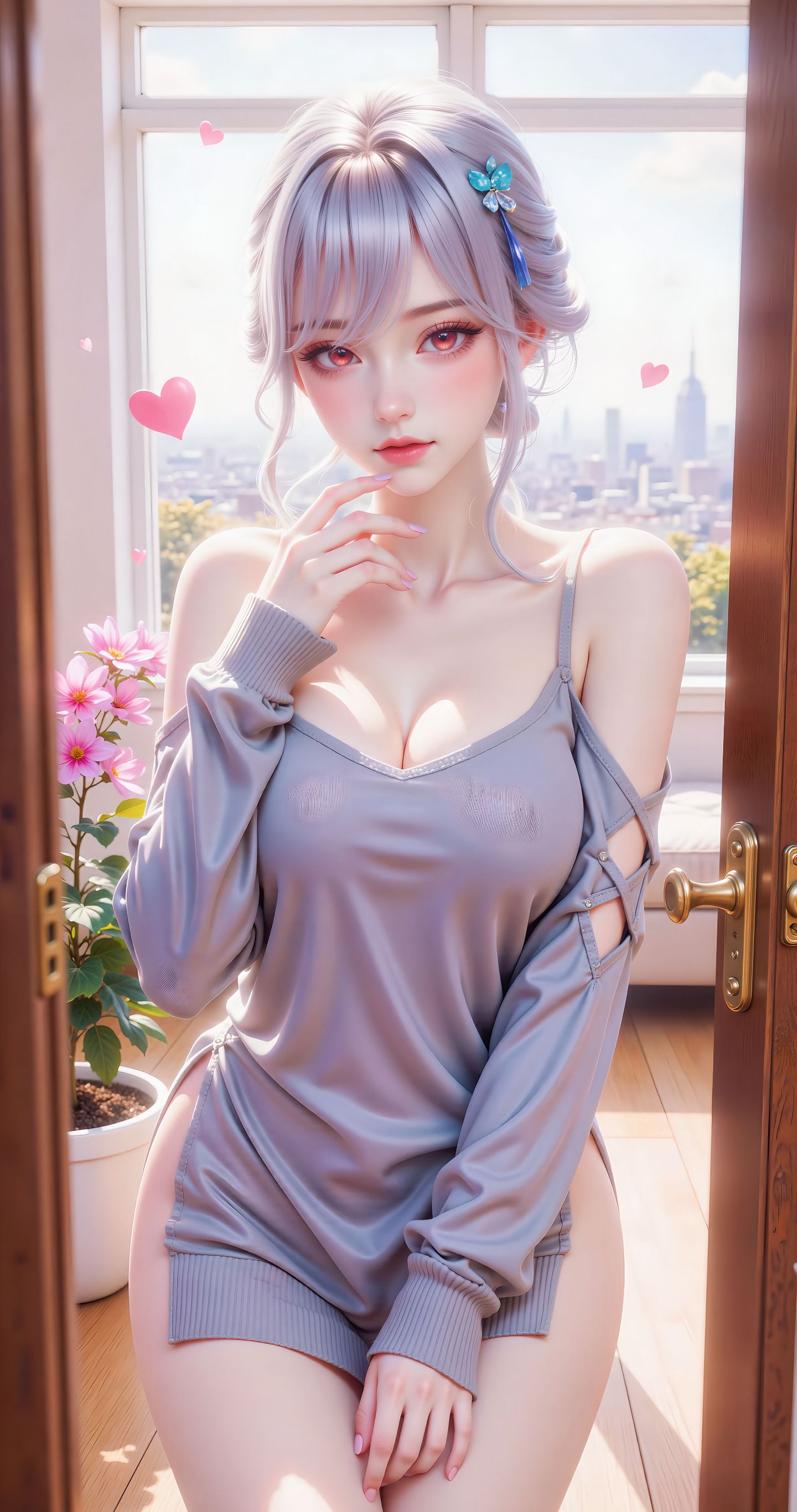 超清手机壁纸 居家大长腿美女 这你受得了？,第4张