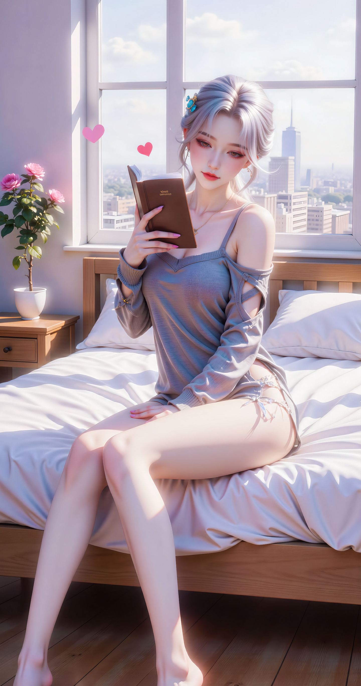 超清手机壁纸 居家大长腿美女 这你受得了？,第5张