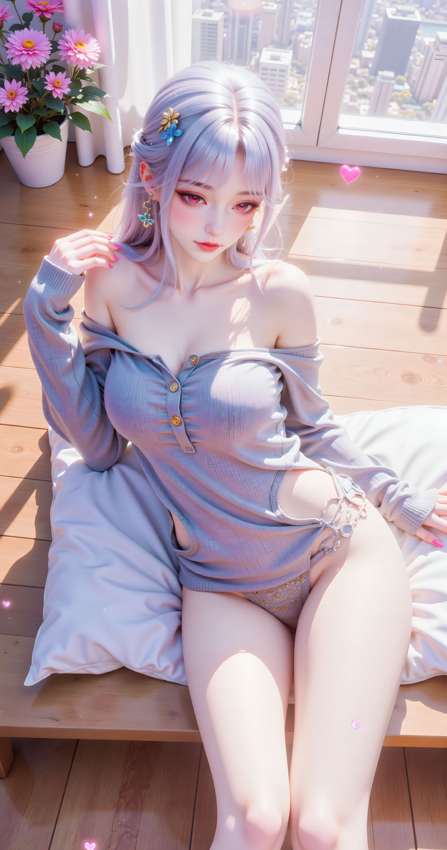 超清手机壁纸 居家大长腿美女 这你受得了？,第7张