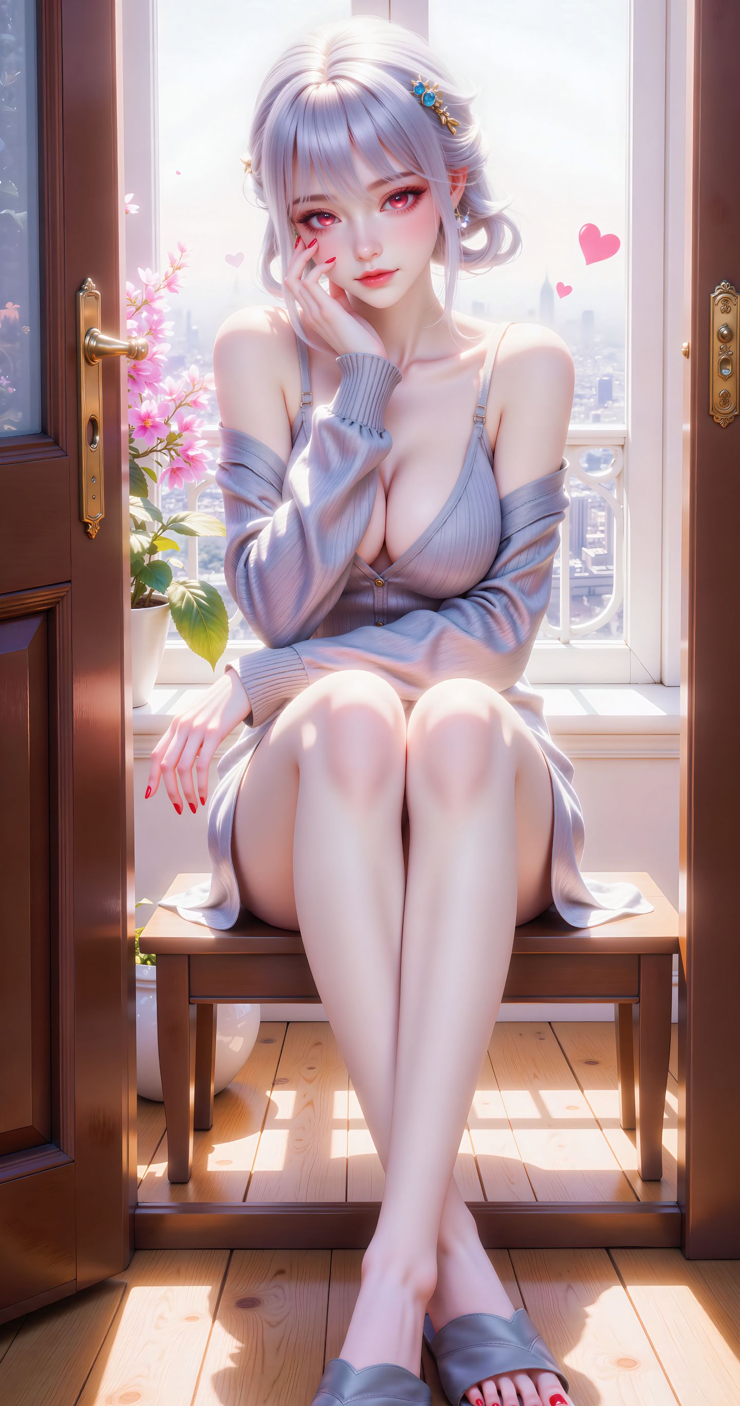 超清手机壁纸 居家大长腿美女 这你受得了？,第8张