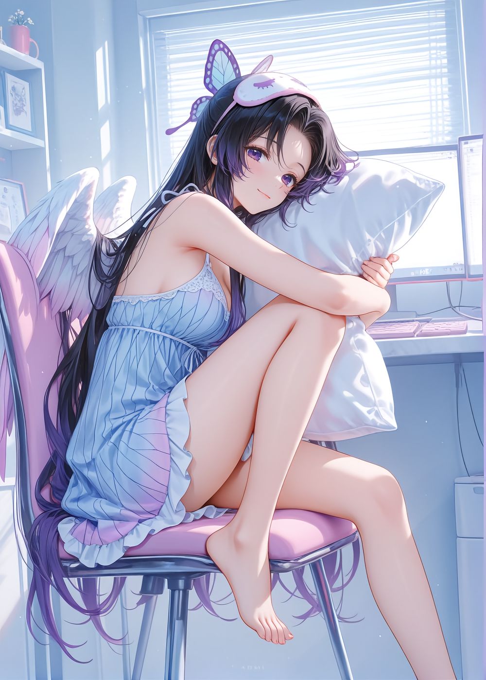 鬼灭之刃 甘露寺蜜璃 祢豆子 蝴蝶忍 动漫壁纸 睡衣抱枕,第3张