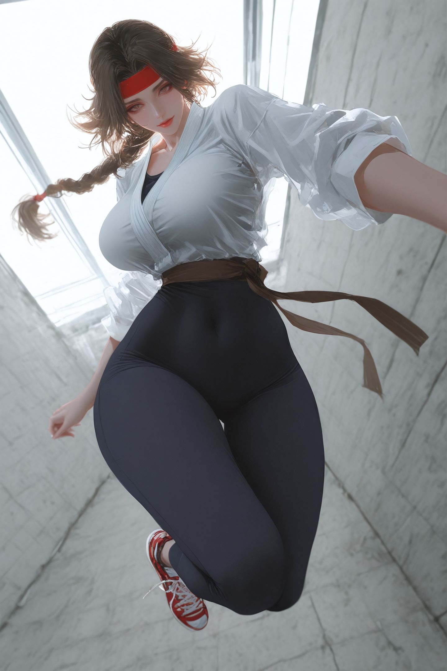 坂崎由莉 拳皇 二次元游戏人物二创 瑜伽裤,第1张