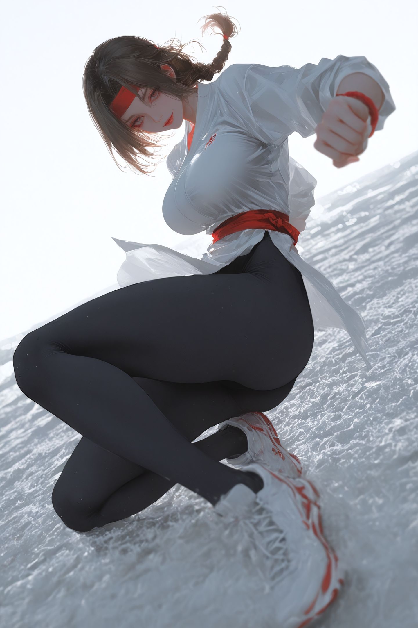 坂崎由莉 拳皇 二次元游戏人物二创 瑜伽裤,第3张