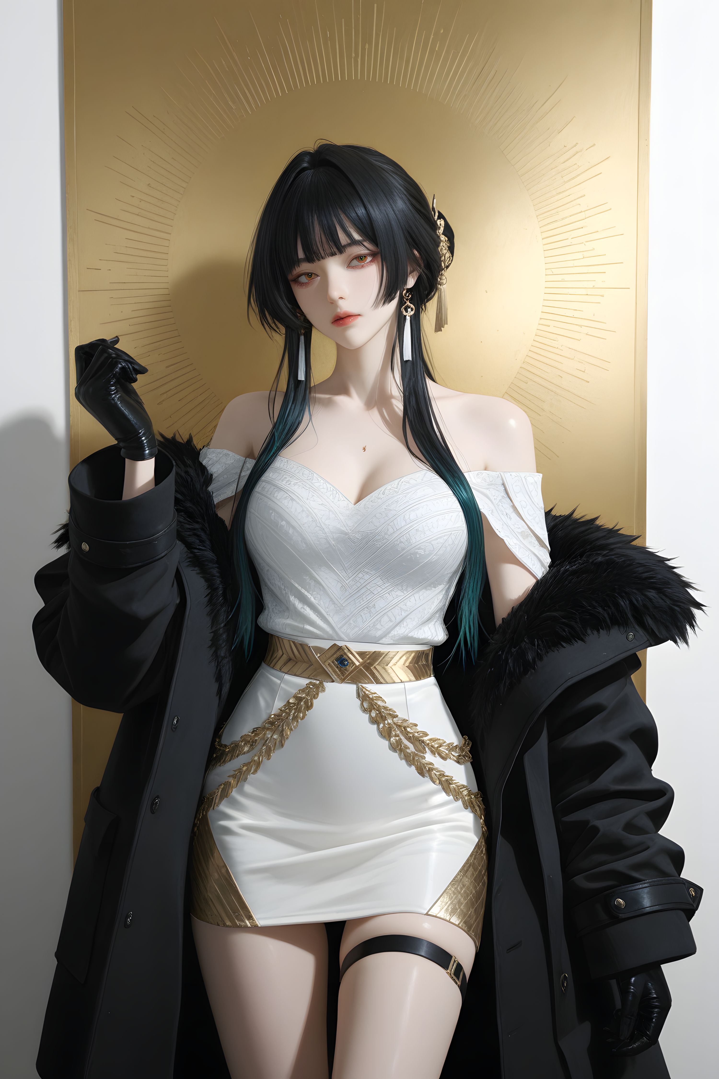 鸣潮手游 二创 二次元 游戏COS 大长腿美女,第4张