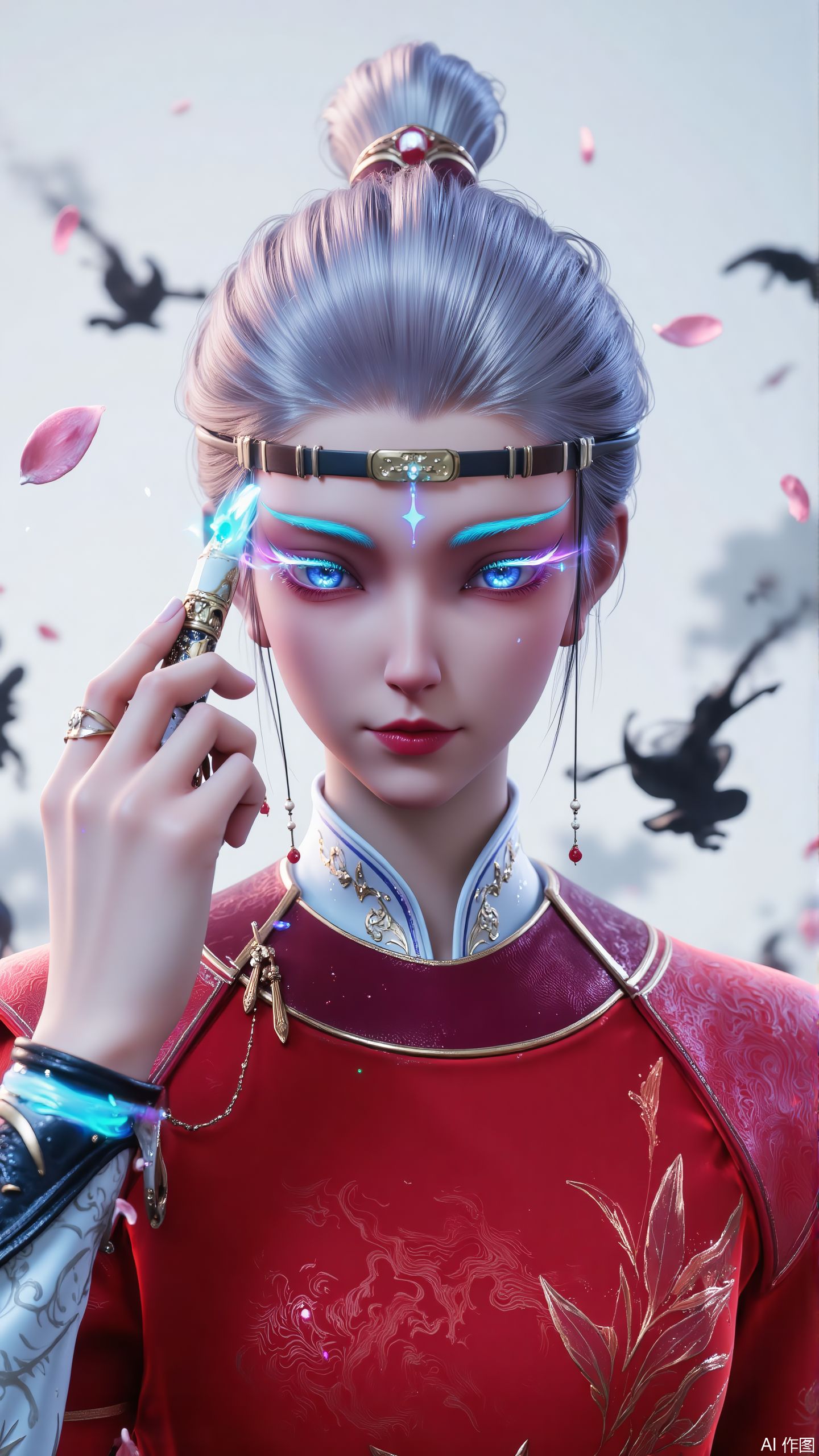 沧元图异画官 画眉知画 ai绘画 国漫女神,第1张