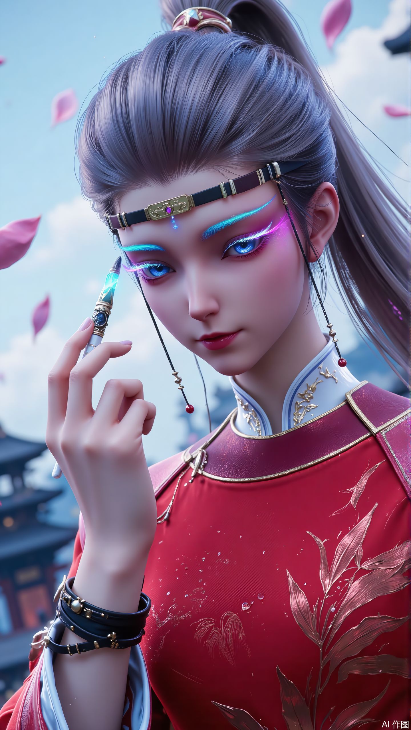 沧元图异画官 画眉知画 ai绘画 国漫女神,第2张