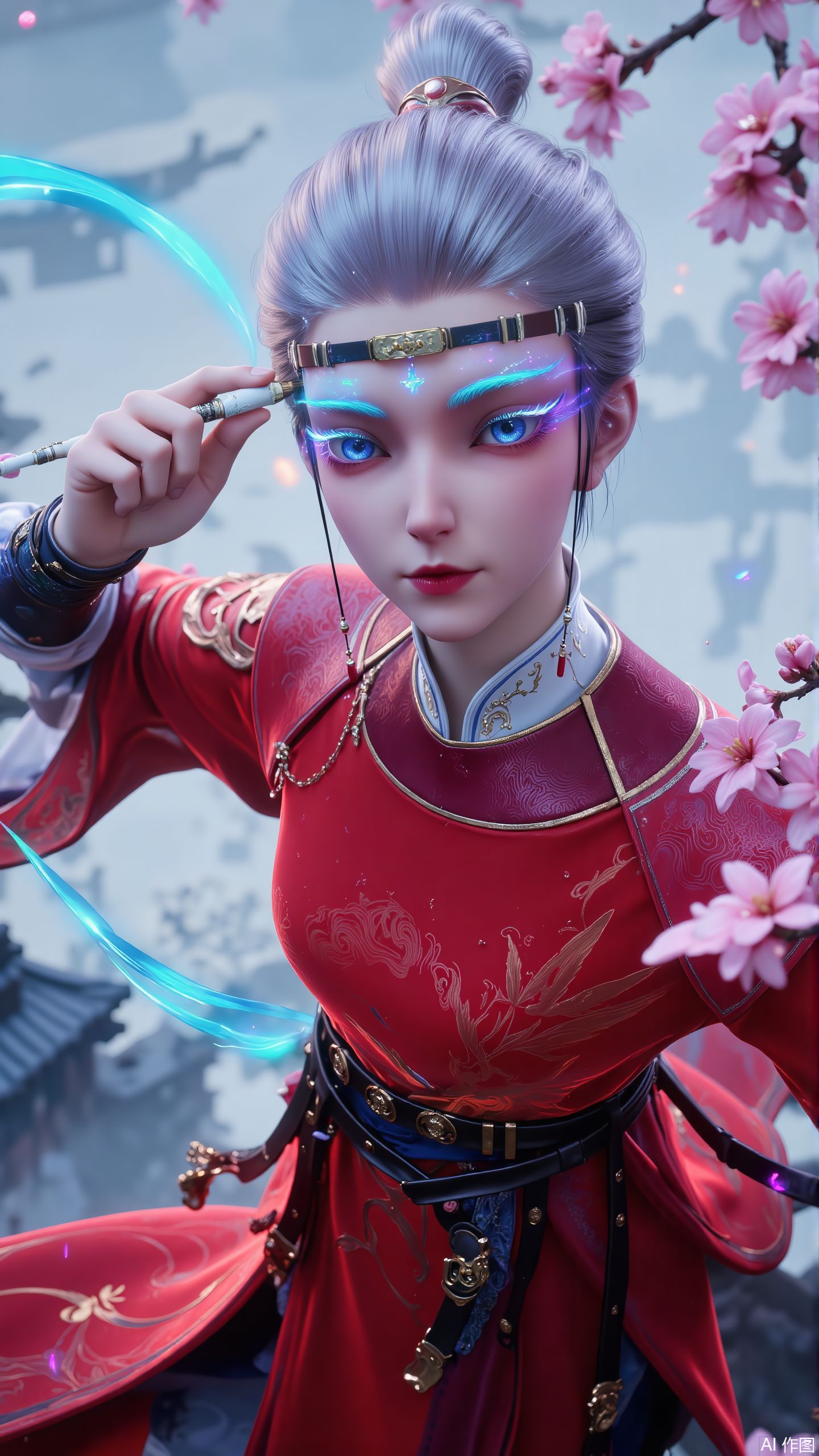 沧元图异画官 画眉知画 ai绘画 国漫女神,第4张