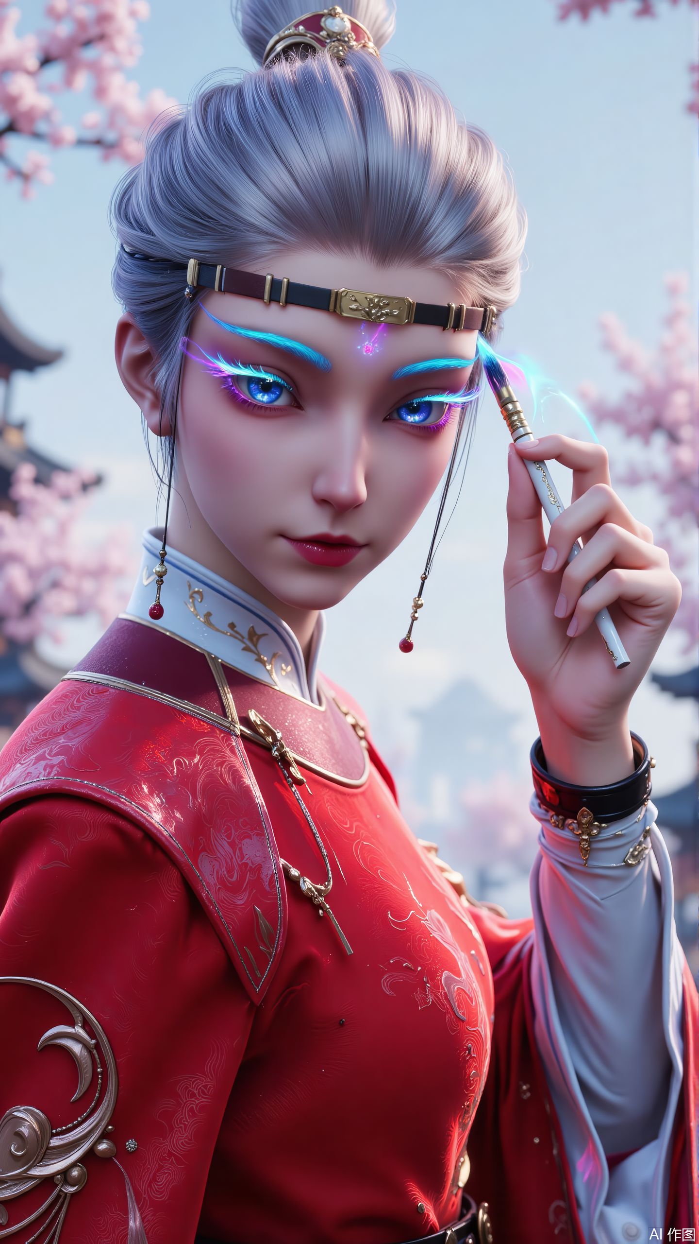 沧元图异画官 画眉知画 ai绘画 国漫女神,第3张