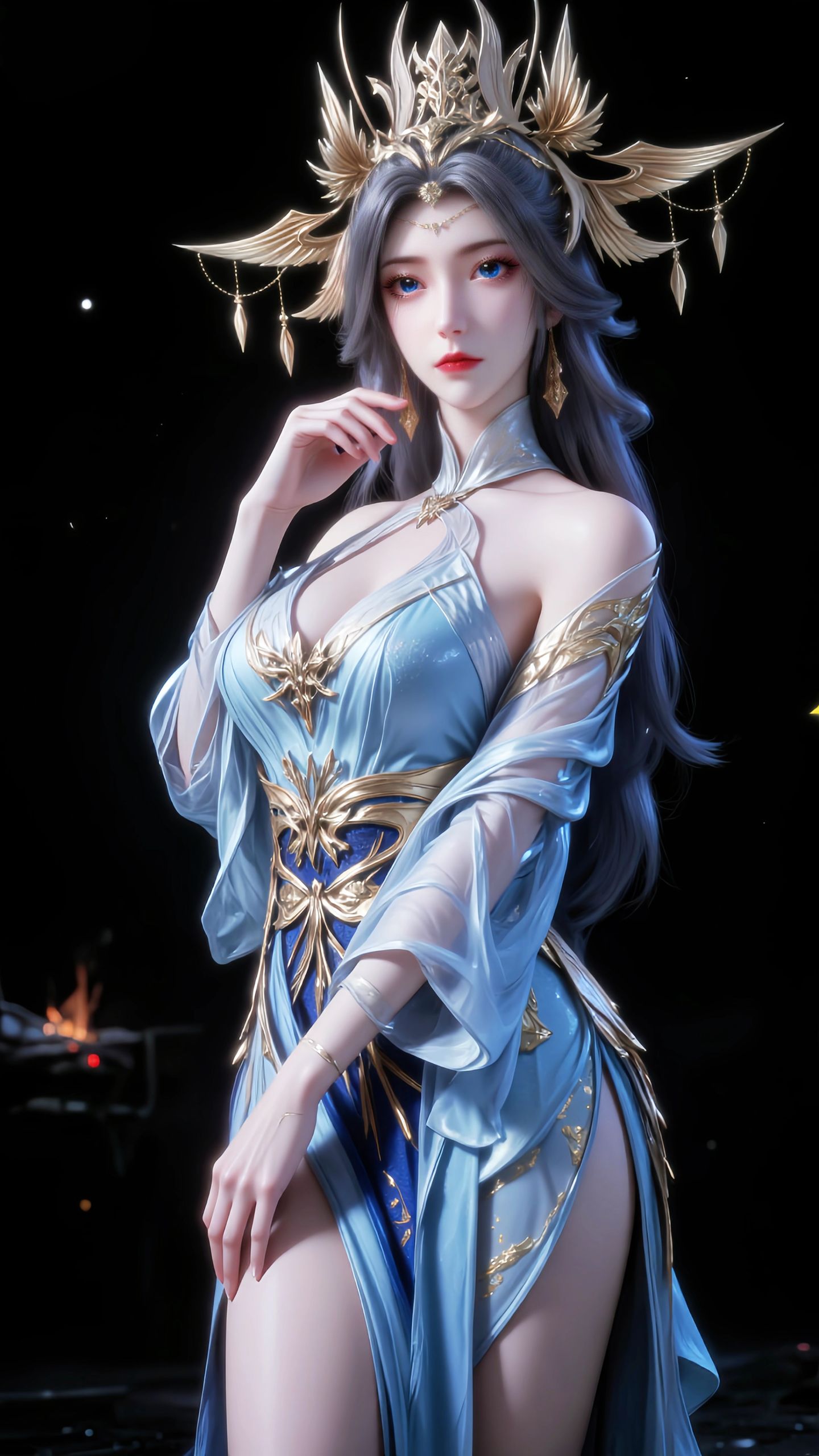 宁雨蝶 国漫女神 动漫美女高清壁纸 黑丝,第4张