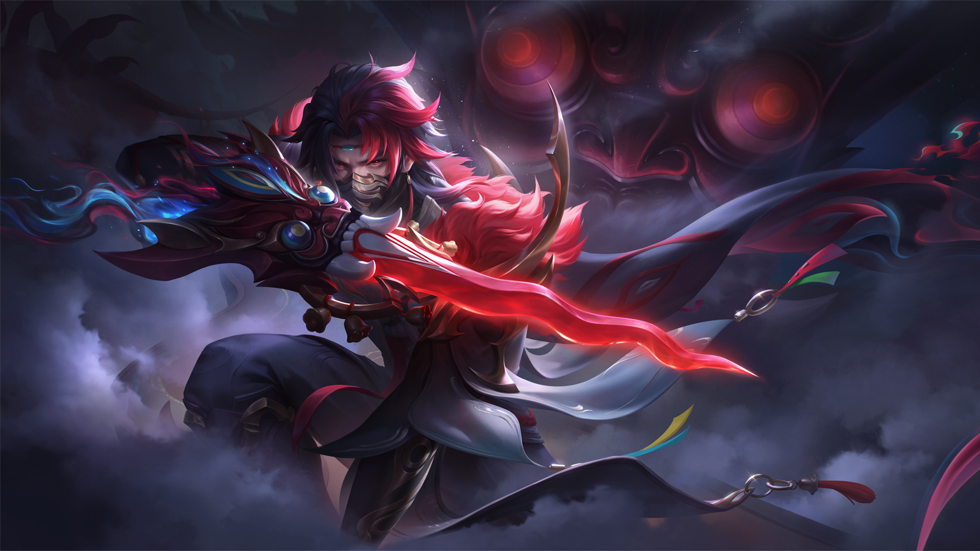 兰陵王 傩神伺 王者荣耀高清壁纸,第1张