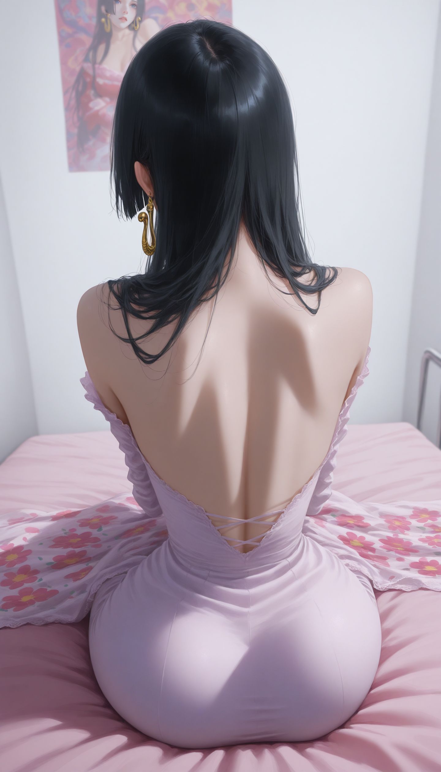 海贼王 女帝汉库克 美背杀 ai绘画壁纸图片,第2张