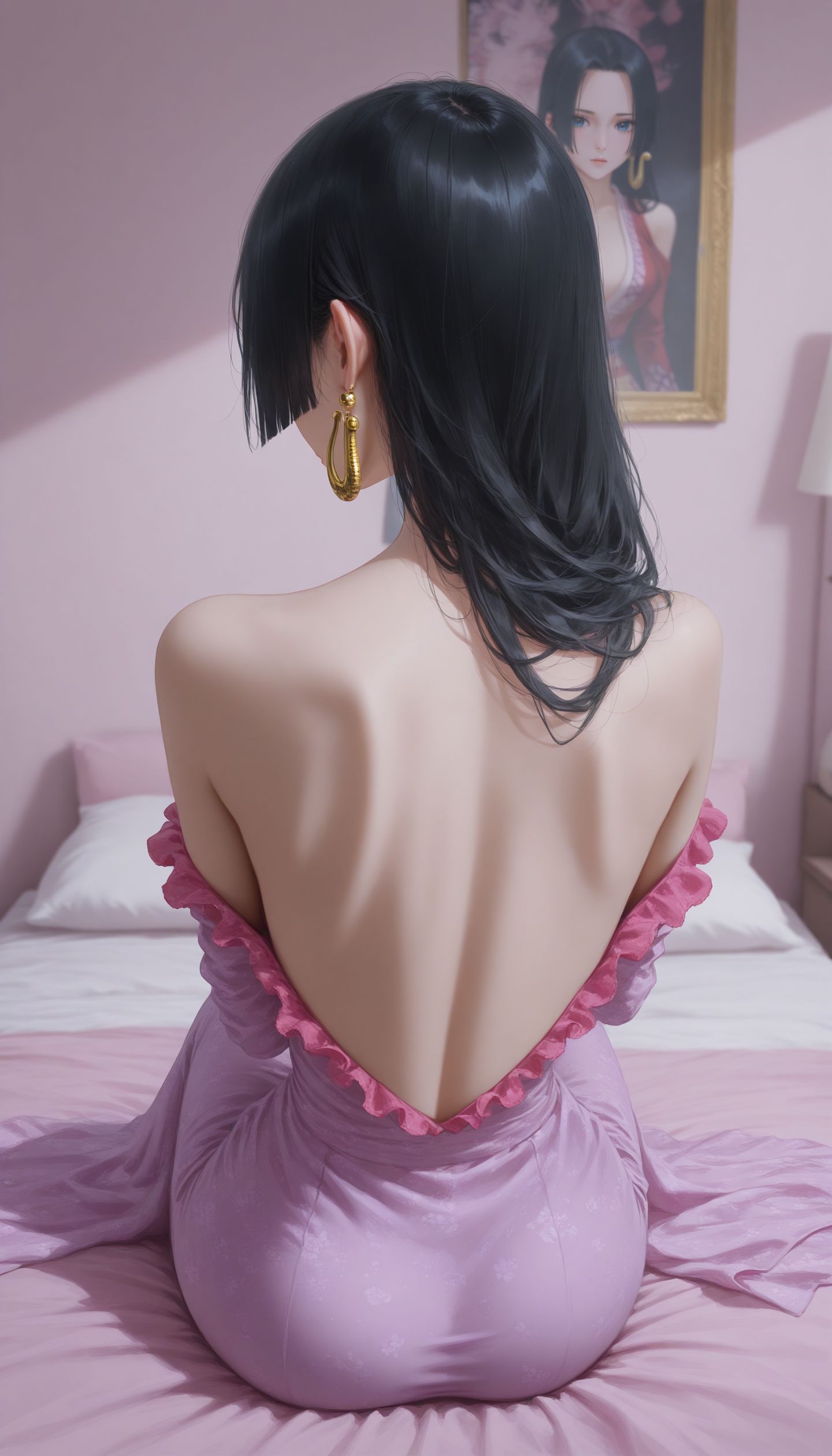 海贼王 女帝汉库克 美背杀 ai绘画壁纸图片,第4张