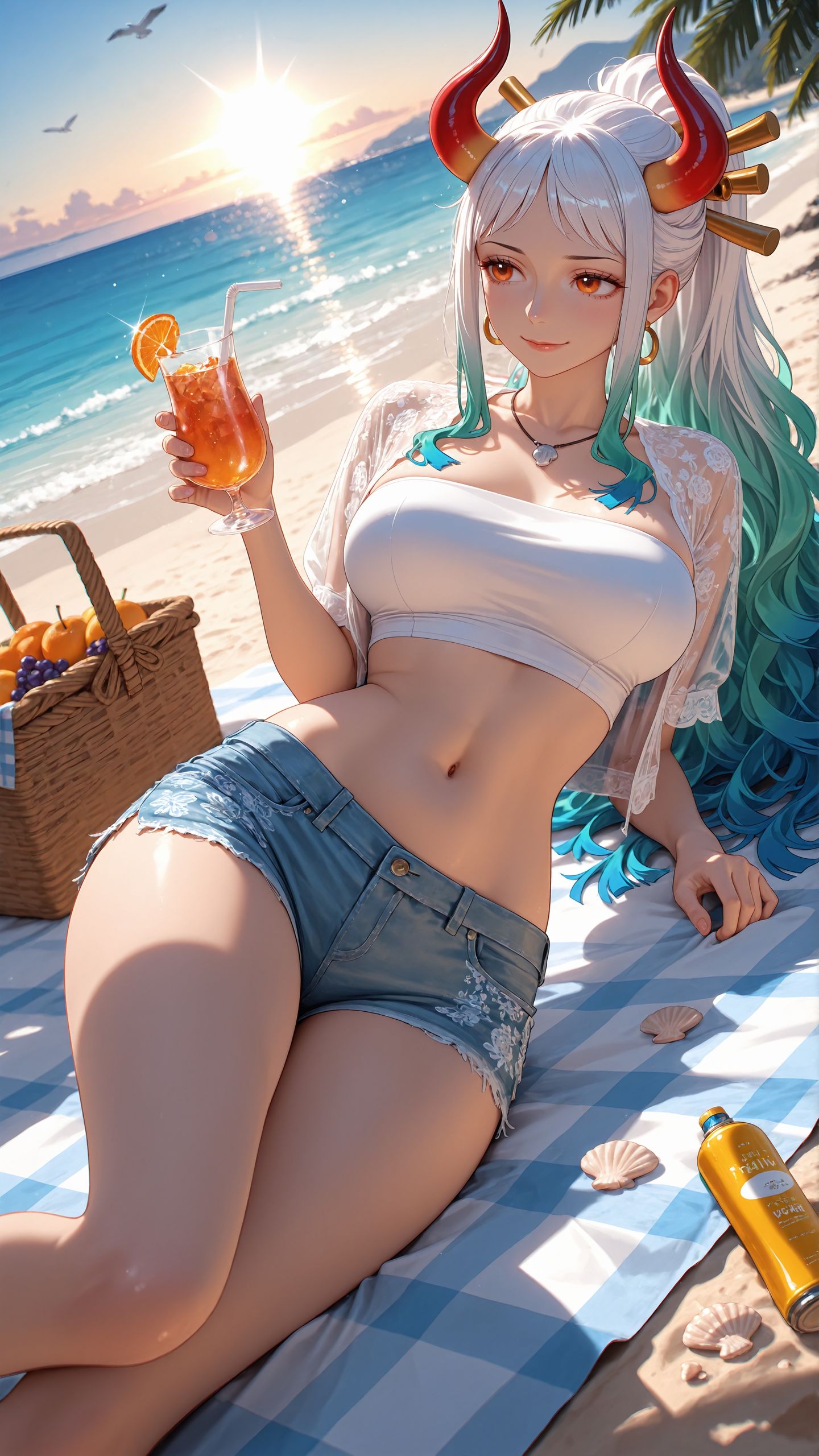 海贼王 女帝汉库克 同人 ai绘画壁纸,第2张