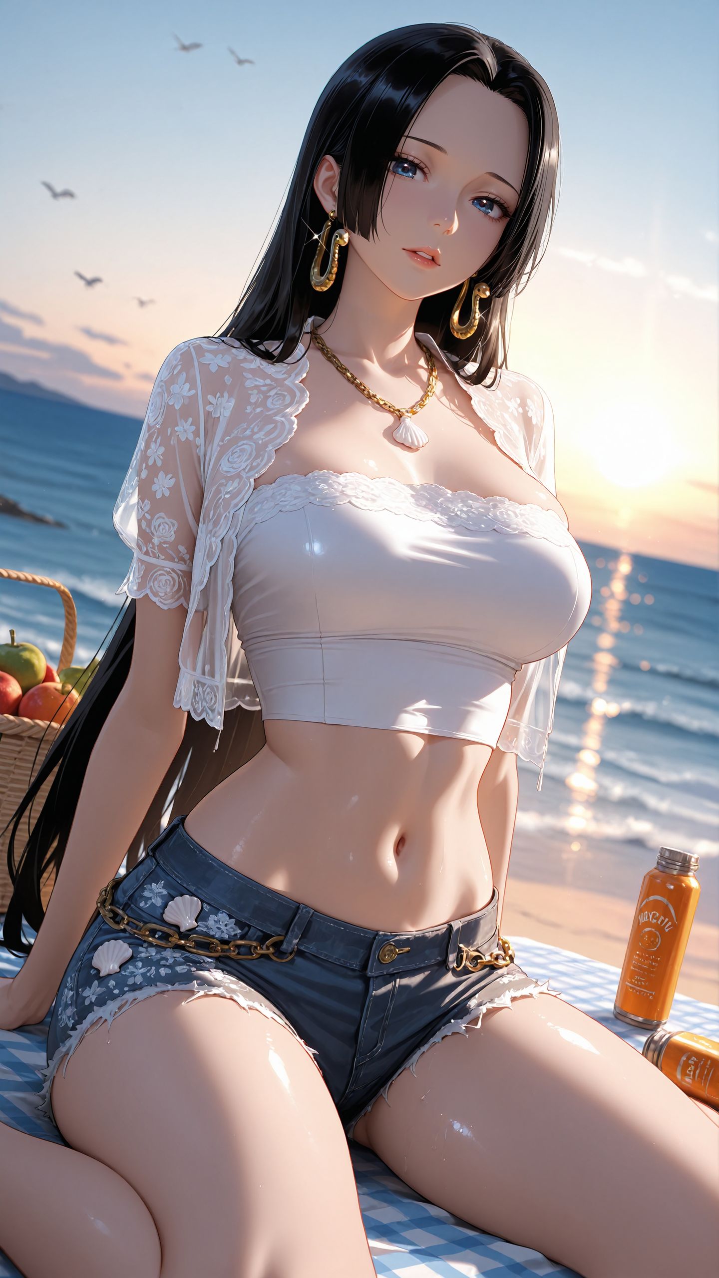 海贼王 女帝汉库克 同人 ai绘画壁纸,第5张