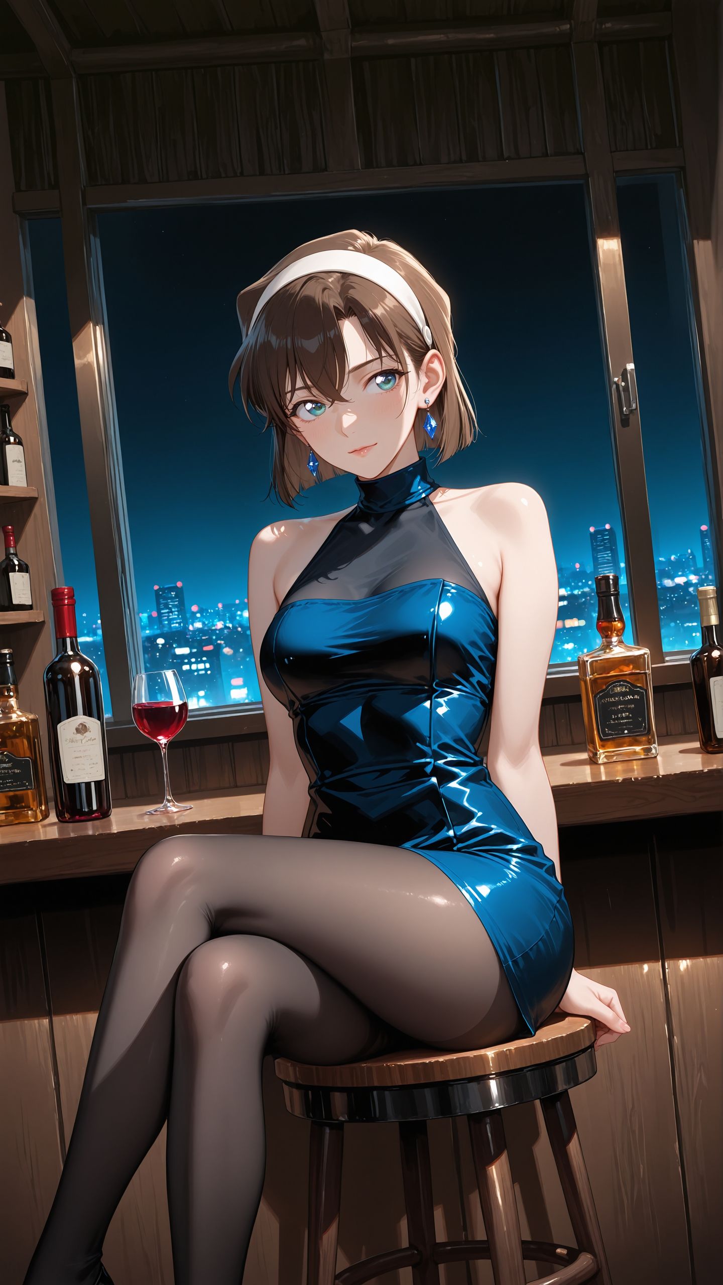 ai绘画 名侦探柯南 灰原哀 贝尔摩德 极品身材 黑丝,第5张