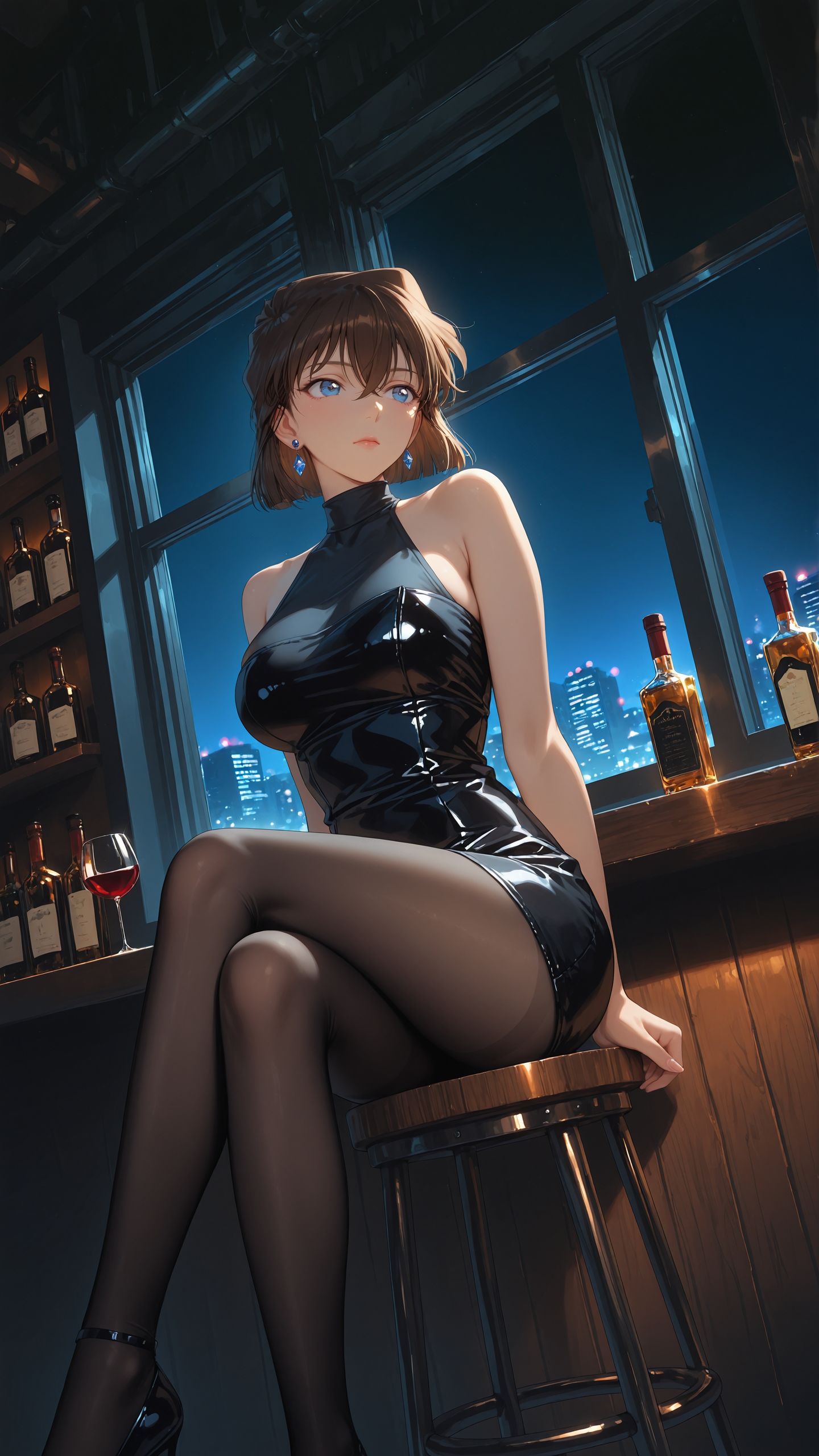 ai绘画 名侦探柯南 灰原哀 贝尔摩德 极品身材 黑丝,第2张