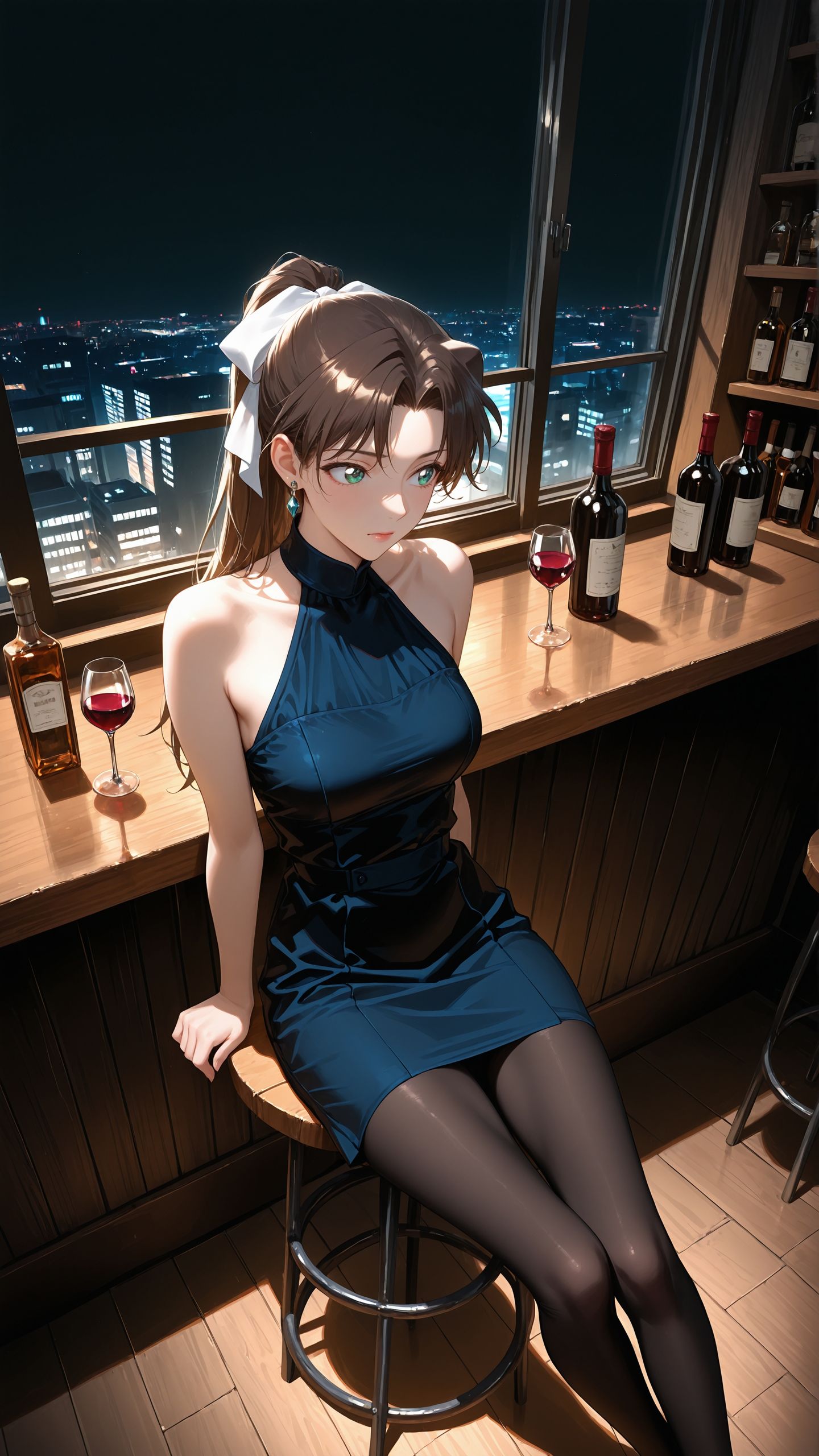 ai绘画 名侦探柯南 灰原哀 贝尔摩德 极品身材 黑丝,第4张