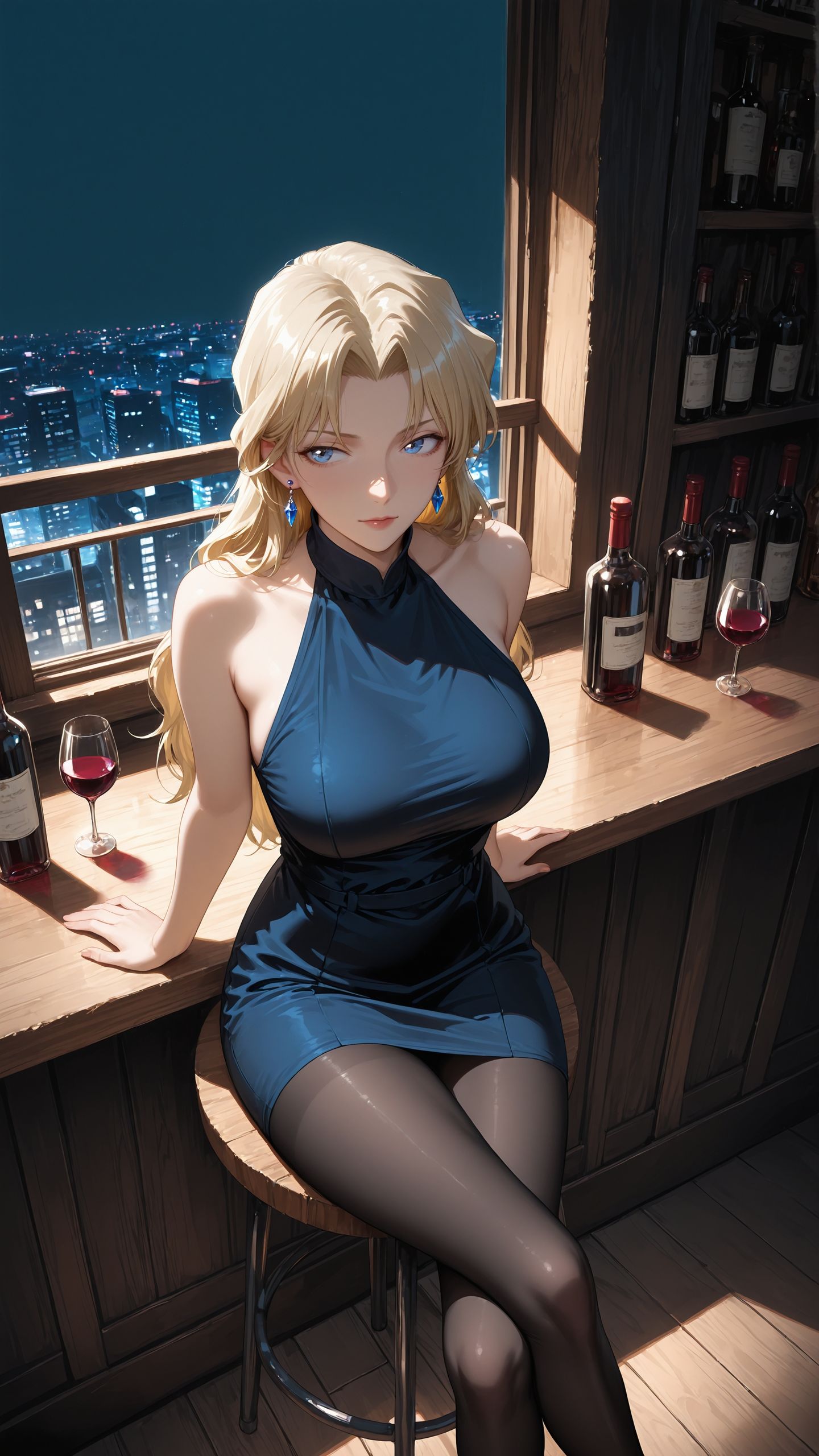 ai绘画 名侦探柯南 灰原哀 贝尔摩德 极品身材 黑丝,第12张