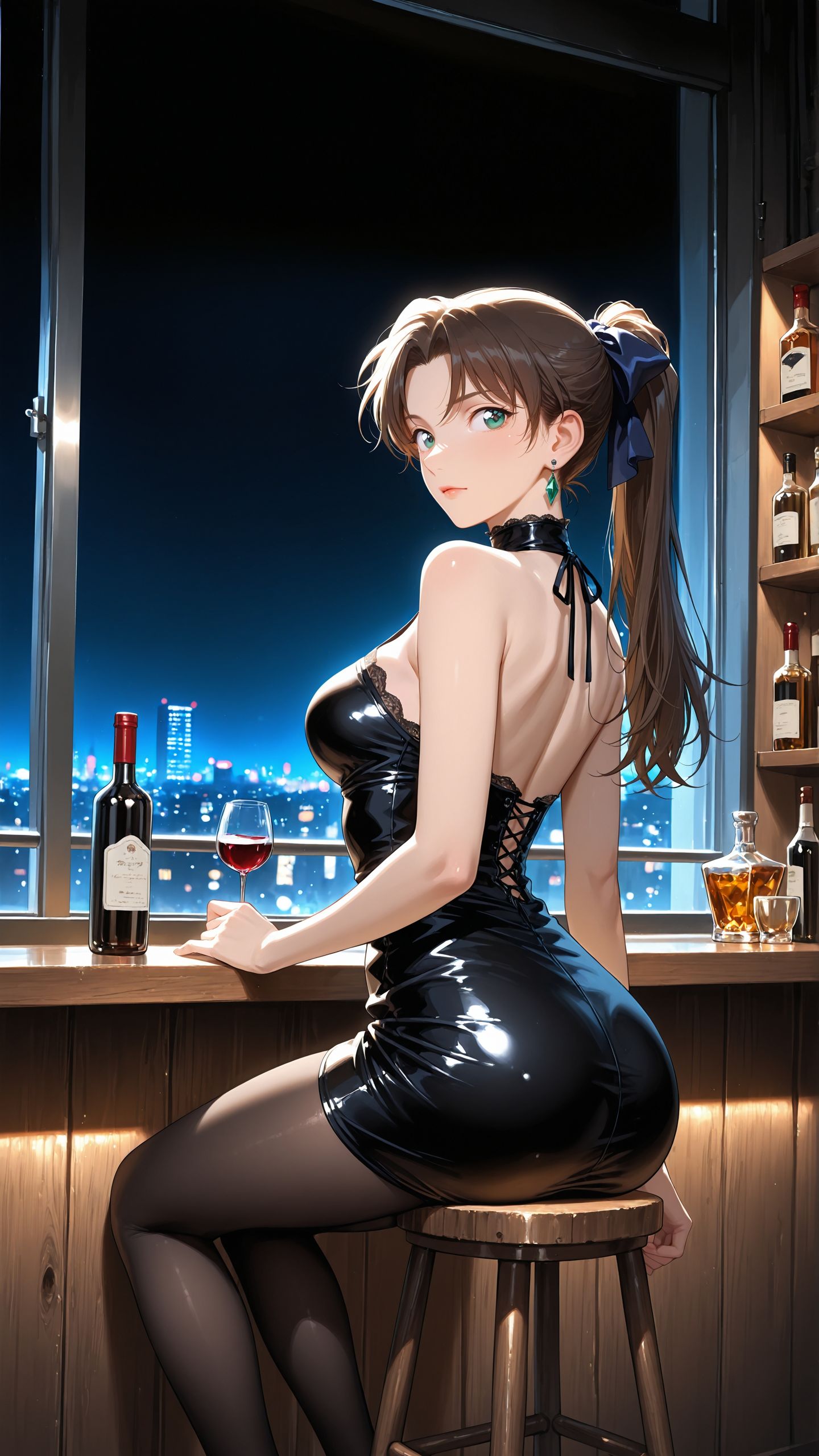 ai绘画 名侦探柯南 灰原哀 贝尔摩德 极品身材 黑丝,第9张