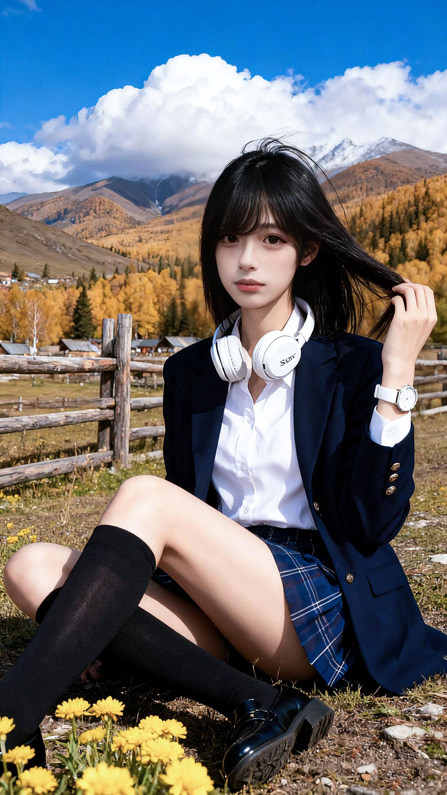 生命是一叶新生，或者飘落。JK 喀纳斯 秋天 莹と北,第4张