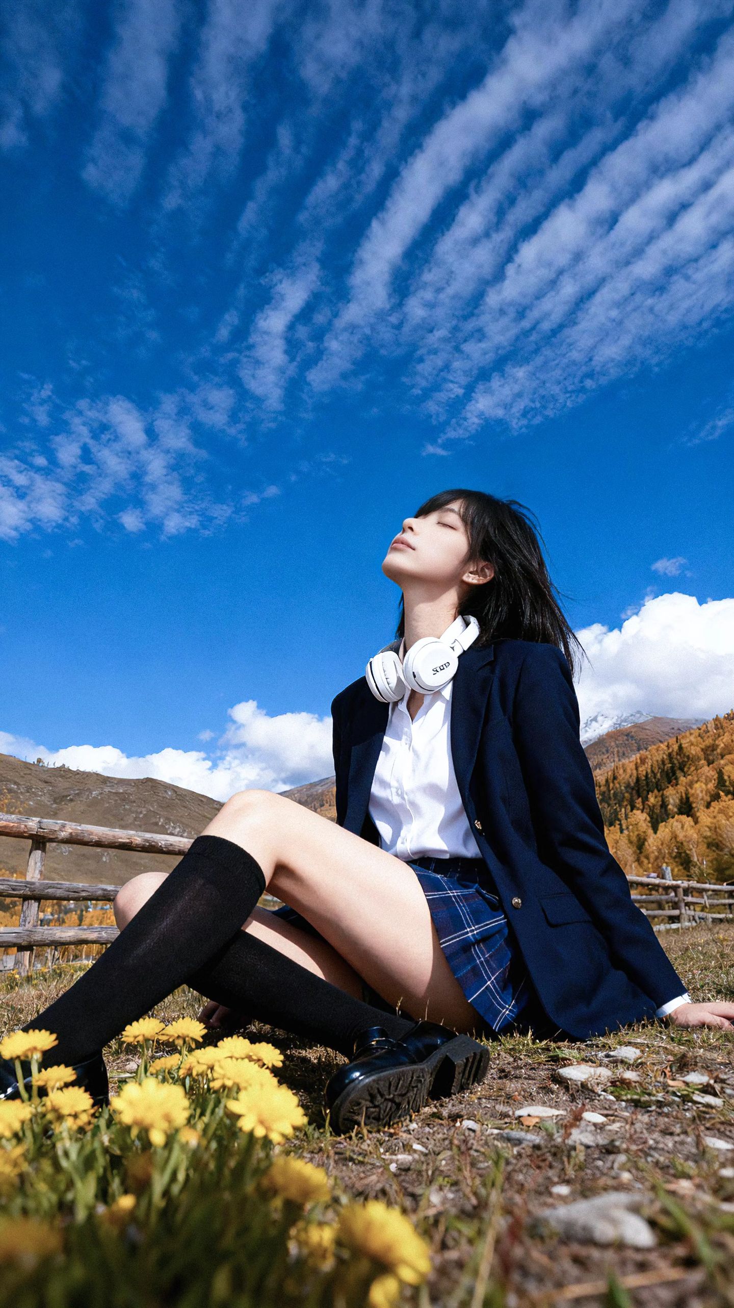 生命是一叶新生，或者飘落。JK 喀纳斯 秋天 莹と北,第5张