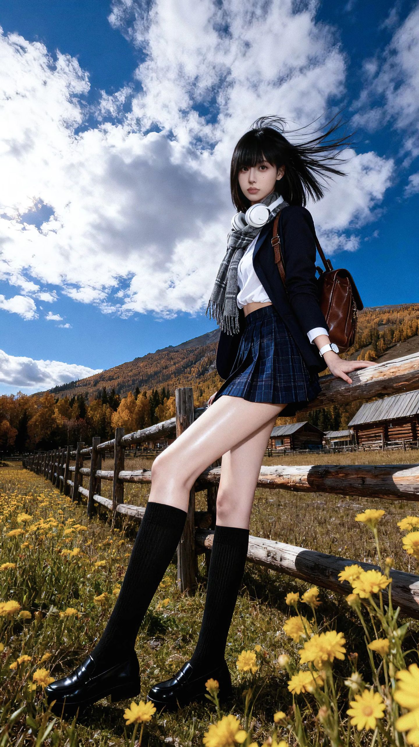 生命是一叶新生，或者飘落。JK 喀纳斯 秋天 莹と北,第6张