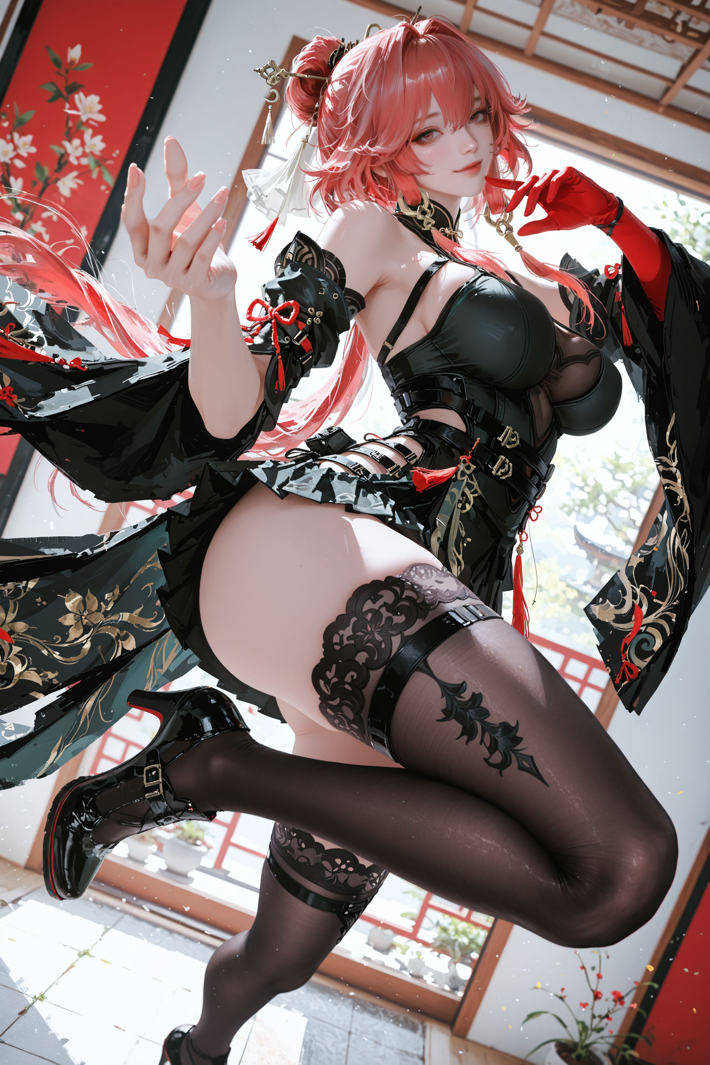 鸣潮 二次元 游戏 长离 国风 大长腿 黑丝,第1张