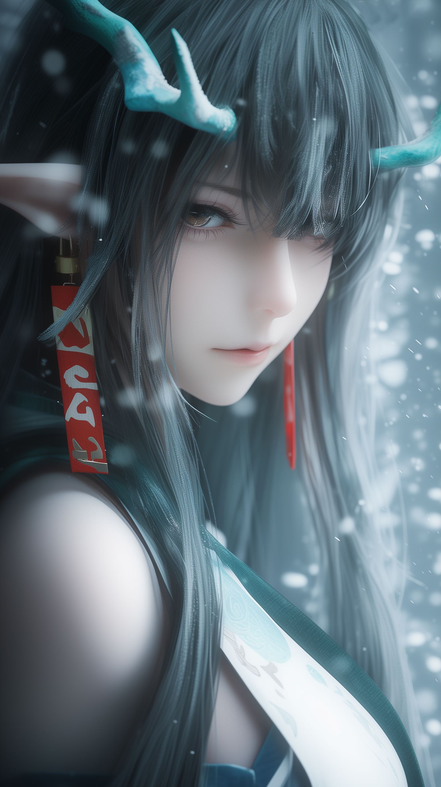 明日方舟 夕 年 斯卡蒂 锁屏壁纸,第2张