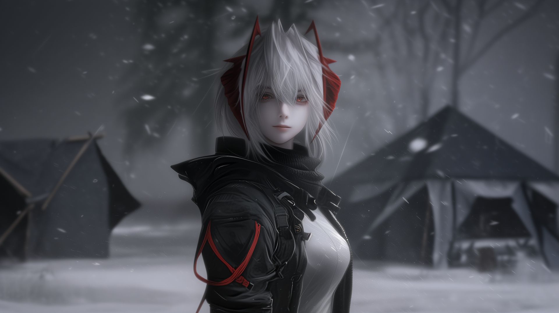 明日方舟 夕 斯卡蒂 维什戴尔 电脑壁纸,第2张