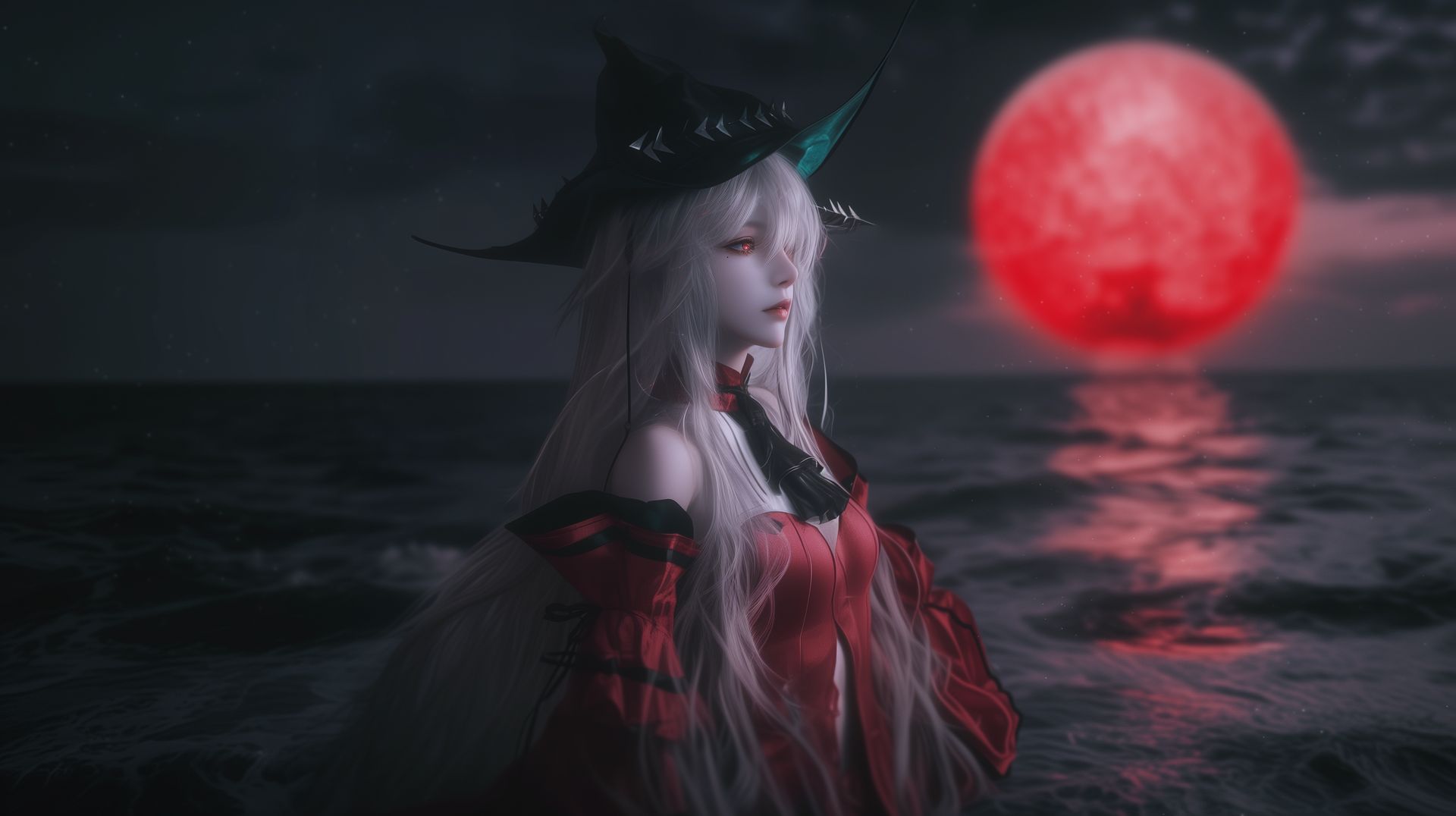 明日方舟 夕 斯卡蒂 维什戴尔 电脑壁纸,第5张