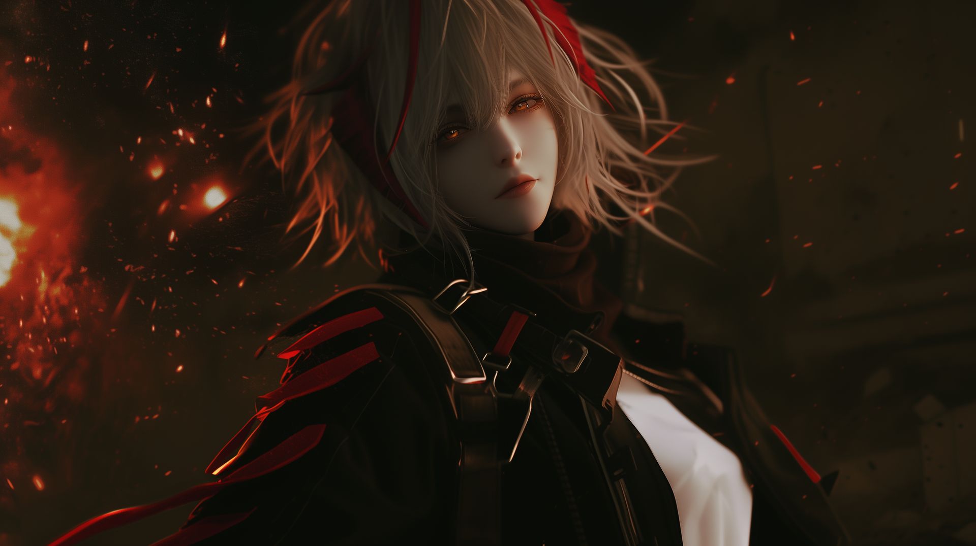 明日方舟 夕 斯卡蒂 维什戴尔 电脑壁纸,第3张