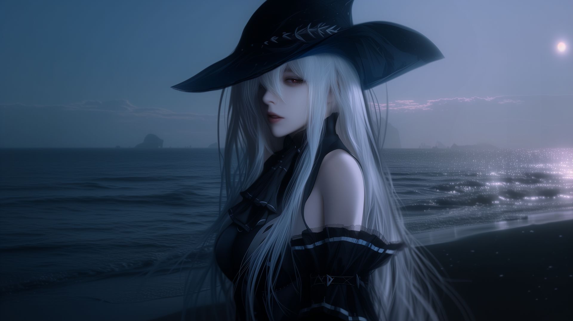 明日方舟 夕 斯卡蒂 维什戴尔 电脑壁纸,第4张