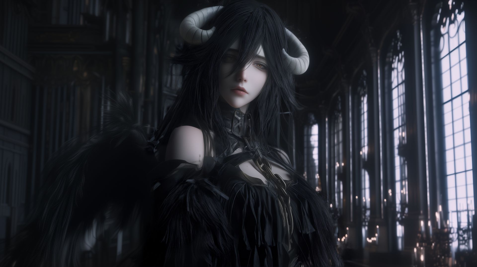 清纯魅魔，雅儿贝德。overlord 壁纸分享 电脑壁纸,第3张