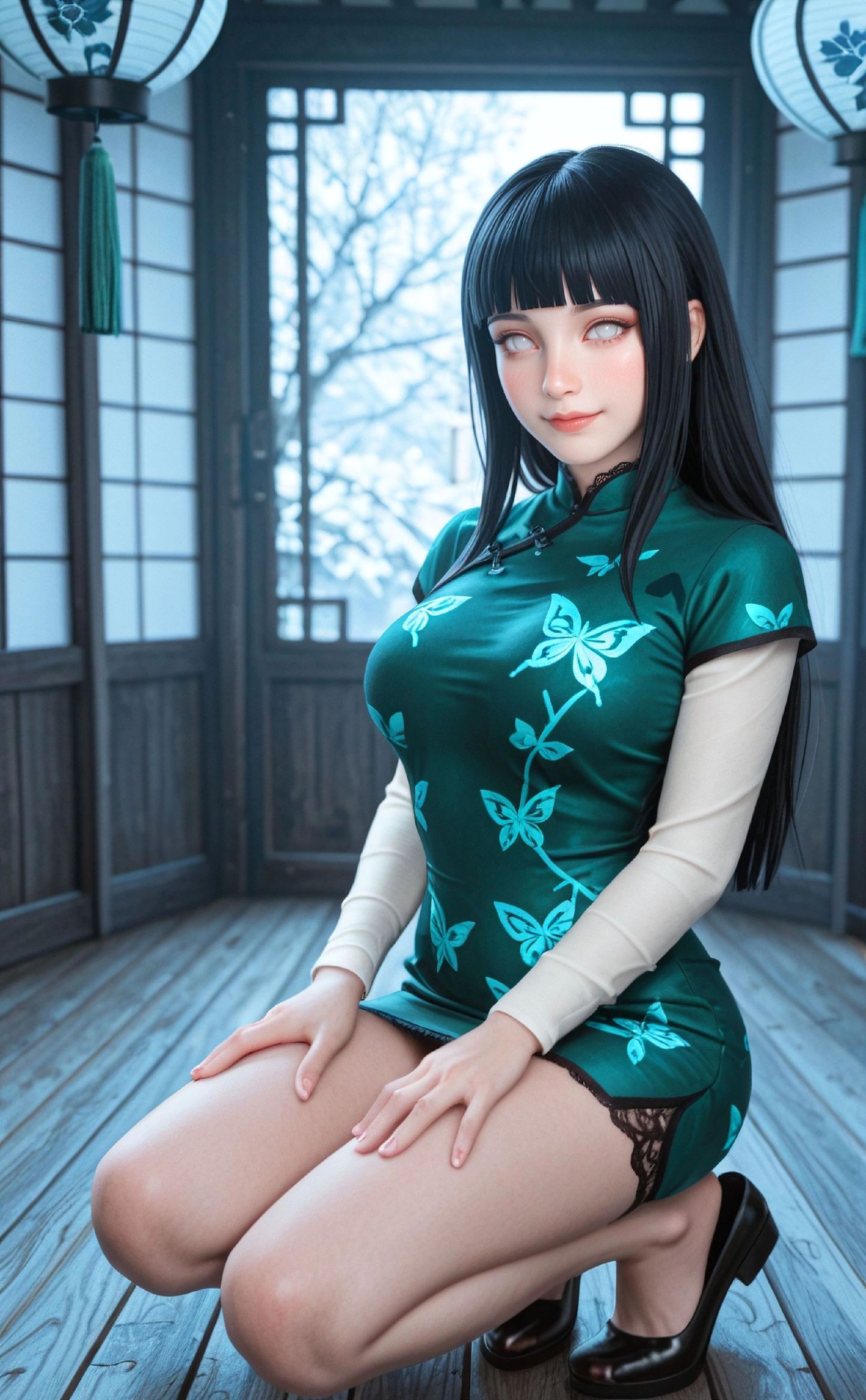 火影忍者 ai绘画 日向雏田 二次元 动漫壁纸,第2张