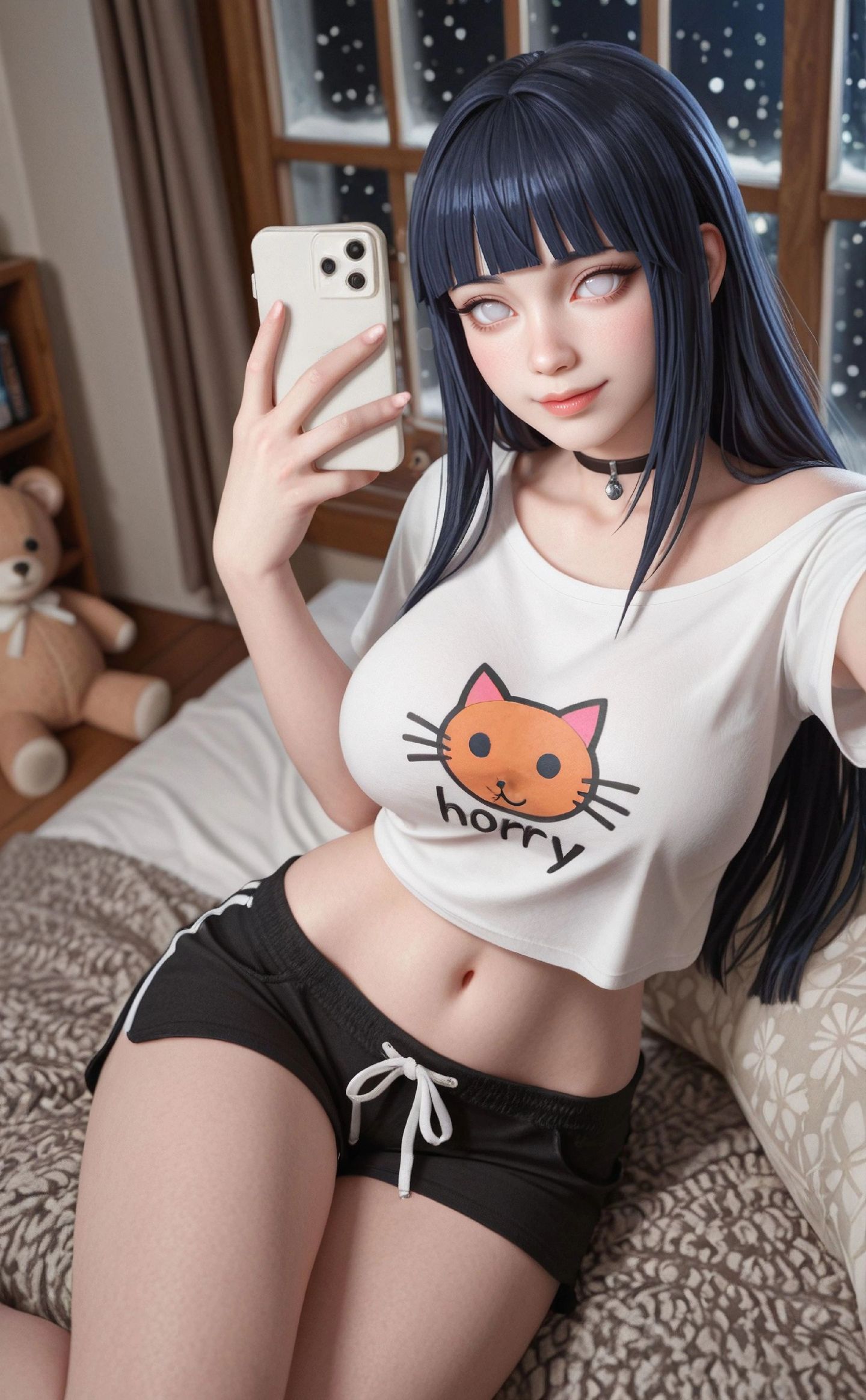 火影忍者 ai绘画 日向雏田 二次元 动漫壁纸,第4张