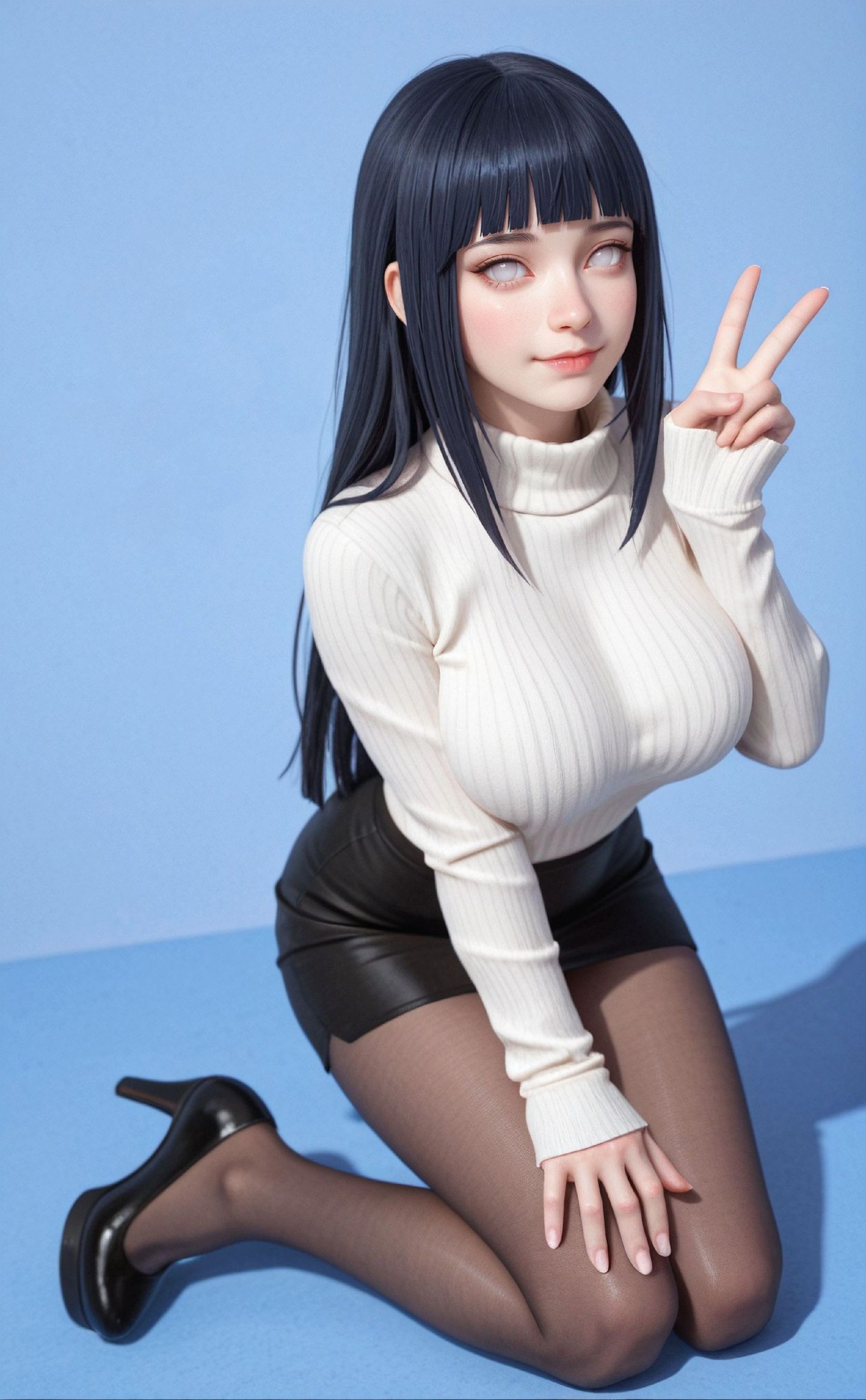 火影忍者 ai绘画 日向雏田 二次元 动漫壁纸,第10张