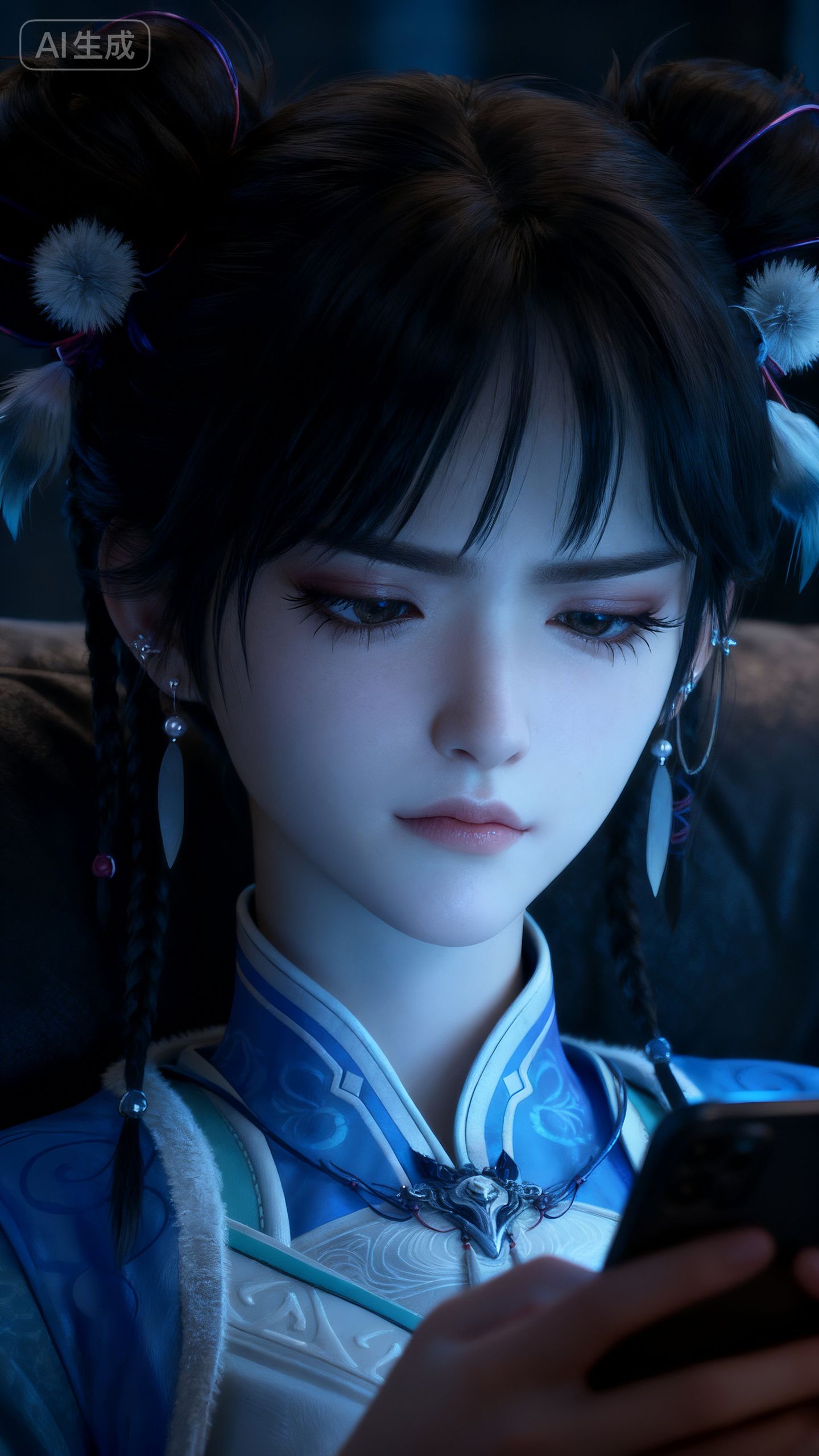 神国之上宁小龄 不屑小表情 古风结合现代 壁纸 国漫,第1张