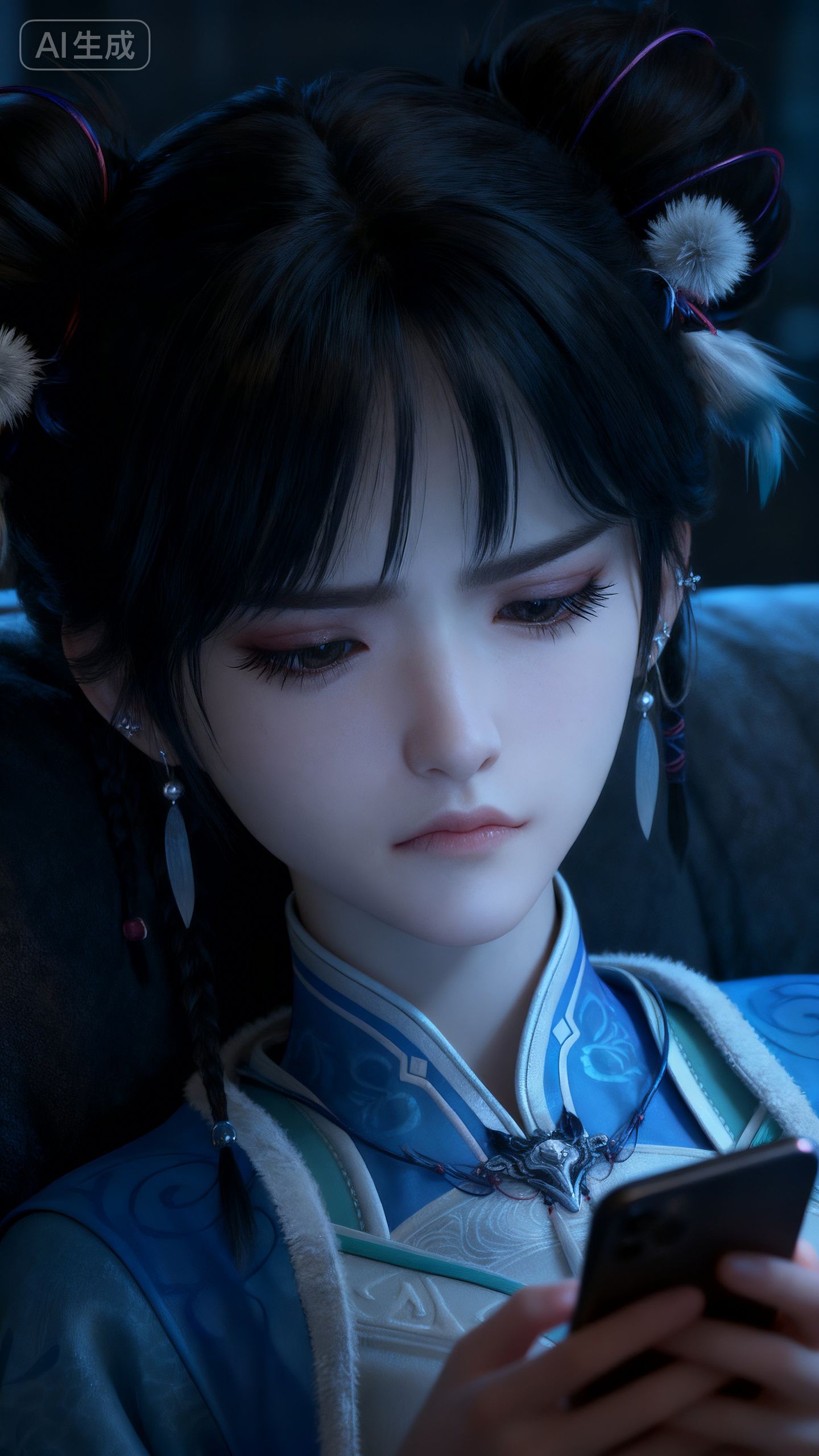 神国之上宁小龄 不屑小表情 古风结合现代 壁纸 国漫,第2张