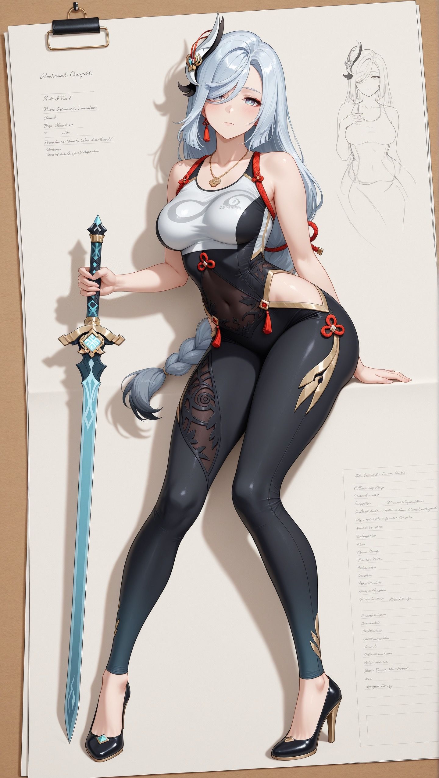 原神申鹤 平面动画风格 二次元游戏壁纸 好看,第4张