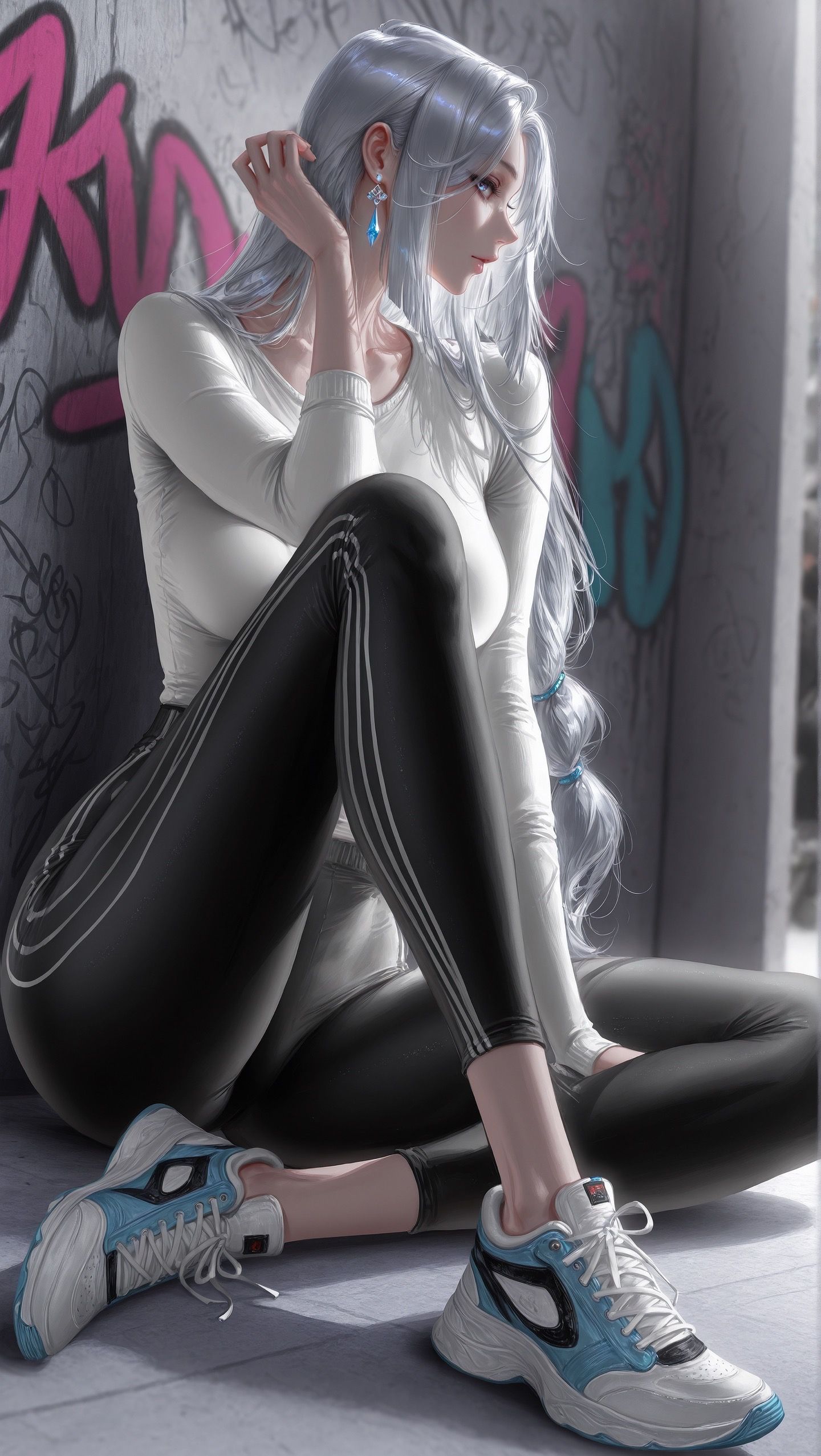 申鹤 韩漫画风 侧颜超美 二次元游戏原神美女 御姐,第3张