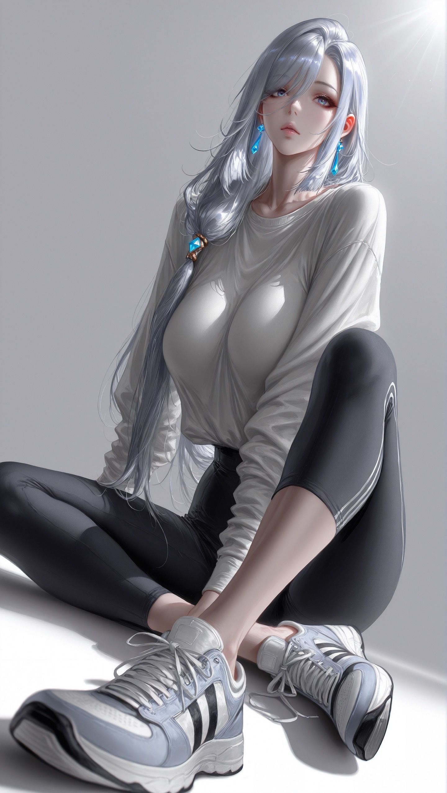 申鹤 韩漫画风 侧颜超美 二次元游戏原神美女 御姐,第4张