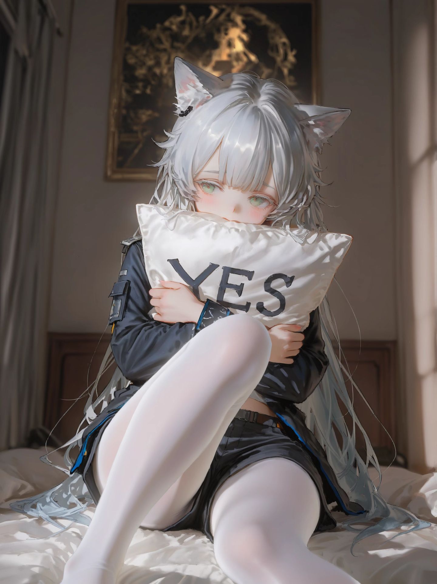 关于猫猫来到我家这档子事 明日方舟迷迭香 白丝yyds 萝莉,第2张