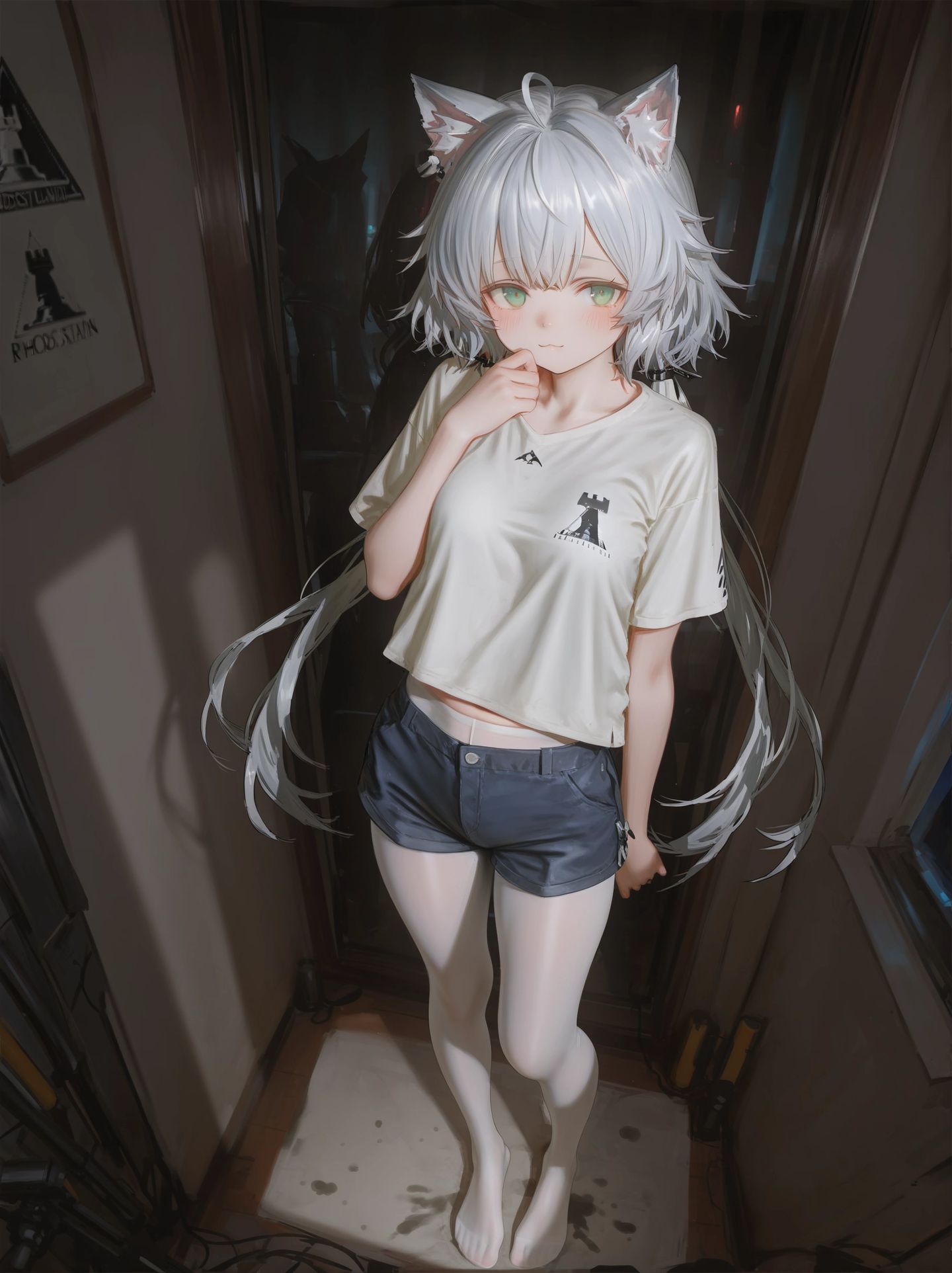 关于猫猫来到我家这档子事 明日方舟迷迭香 白丝yyds 萝莉,第3张