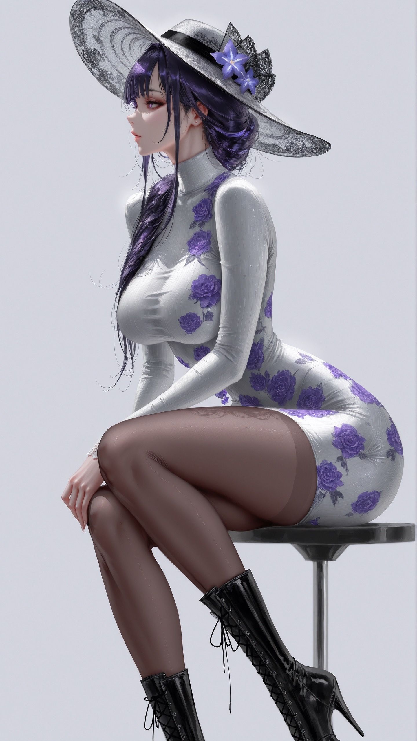 原神 雷电将军 多角度服装及侧颜展示 游戏二次元 Ai绘画,第2张