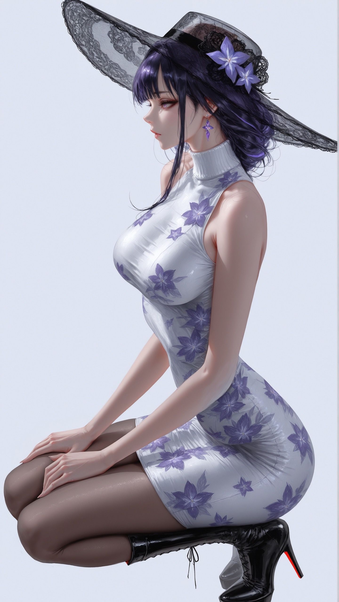 原神 雷电将军 多角度服装及侧颜展示 游戏二次元 Ai绘画,第6张