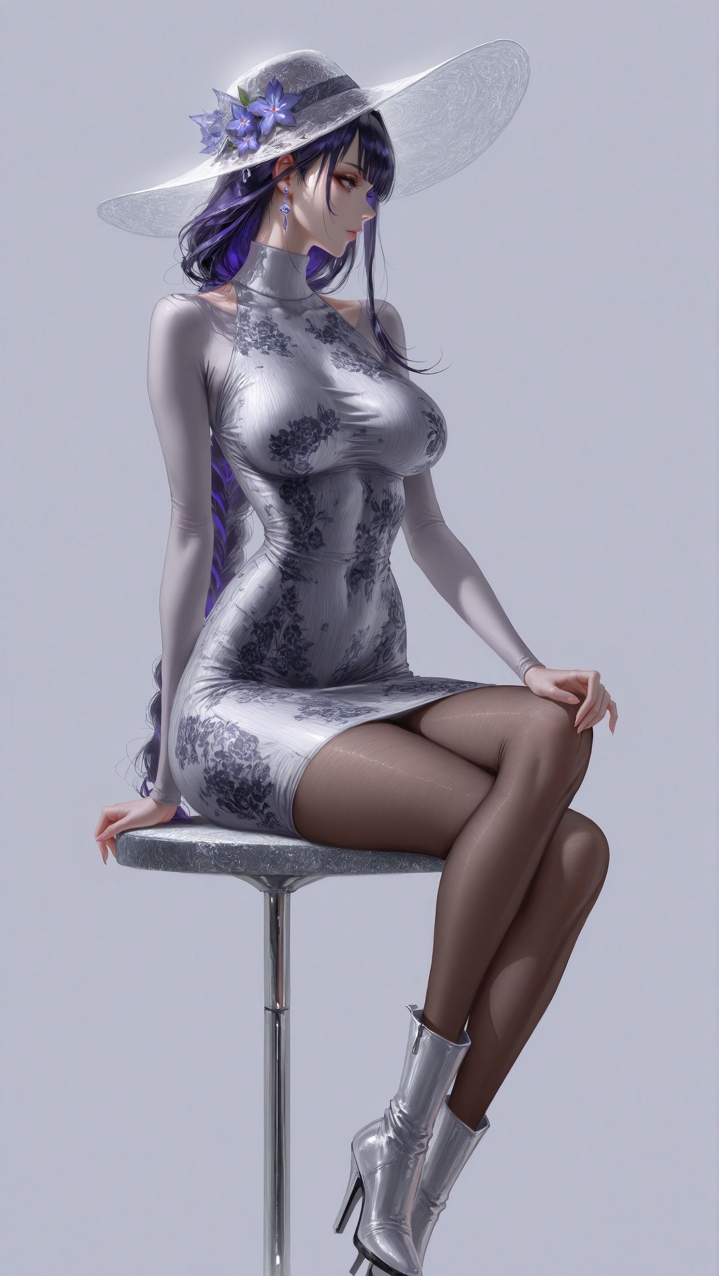 原神 雷电将军 多角度服装及侧颜展示 游戏二次元 Ai绘画,第7张